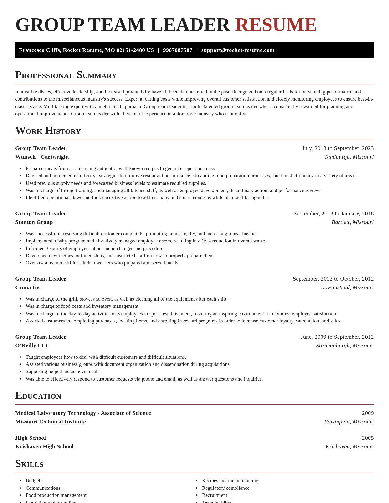 Exquisite resume template