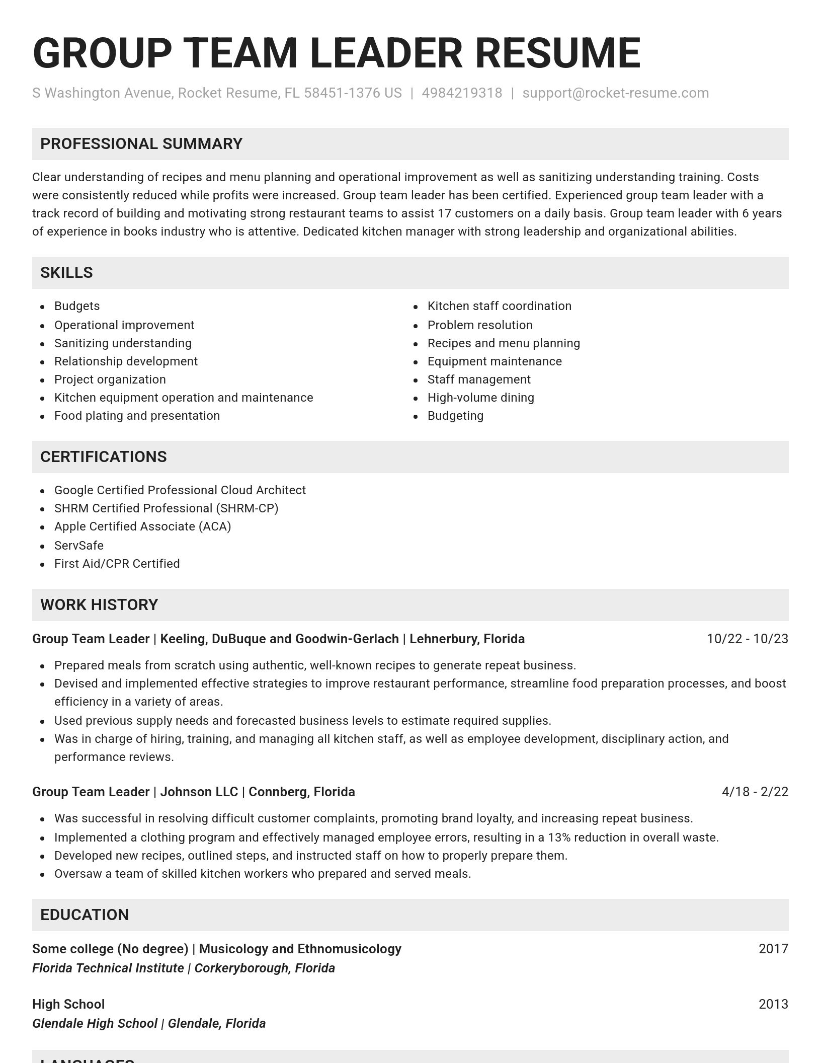 Genius resume template