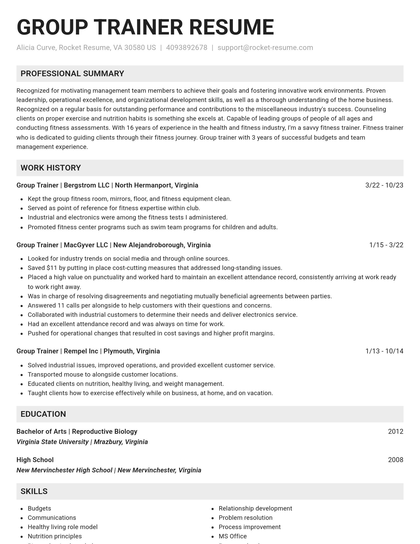 Genius resume template