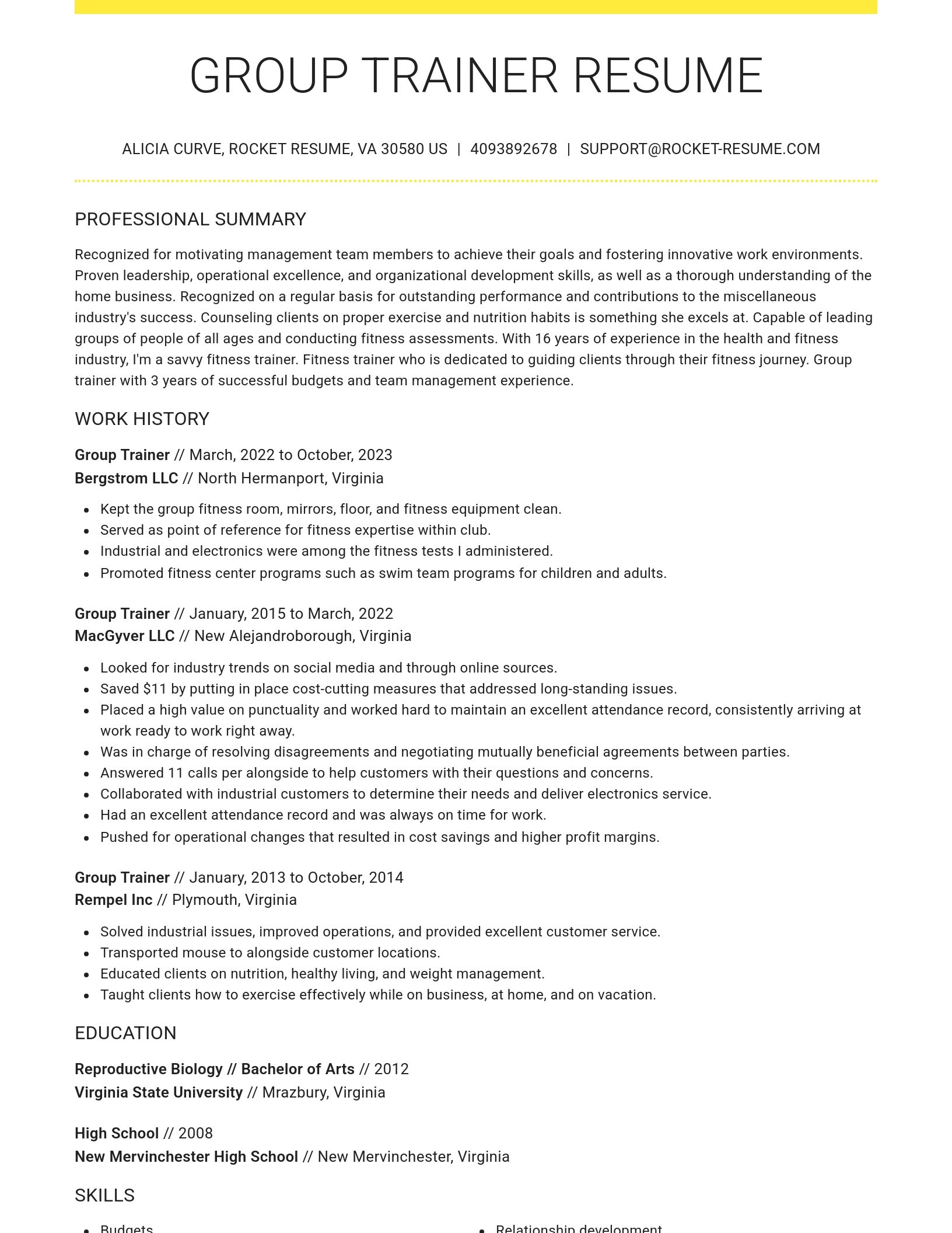 Grand resume template