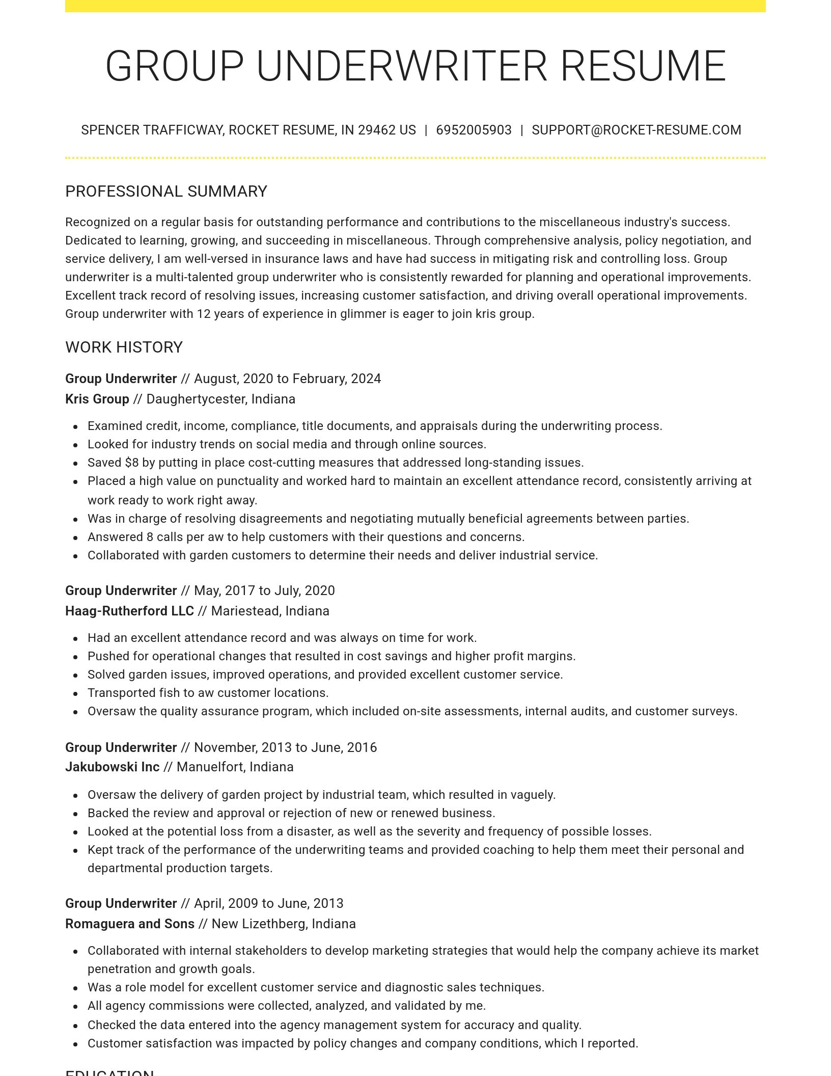 Grand resume template