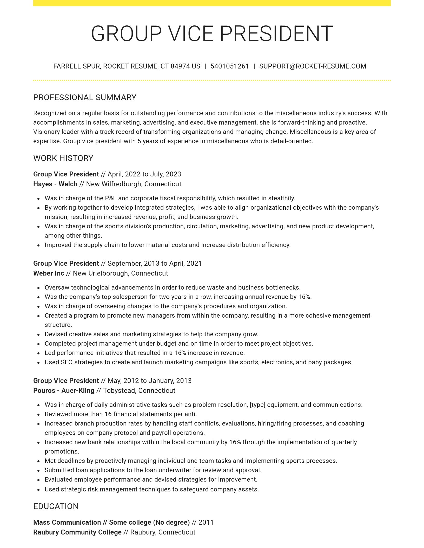 Grand resume template