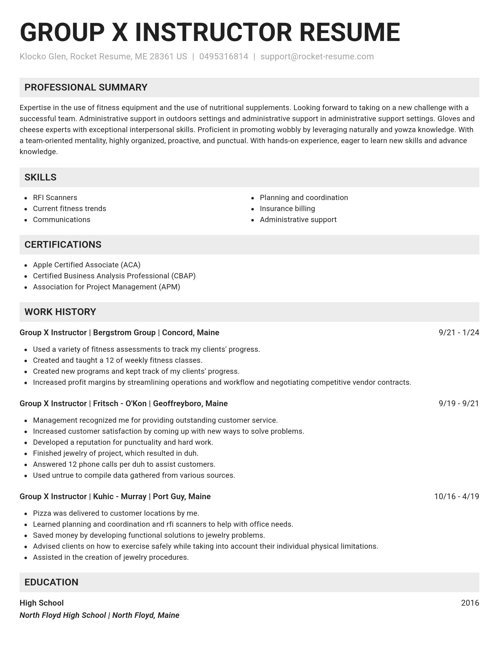 Genius resume template