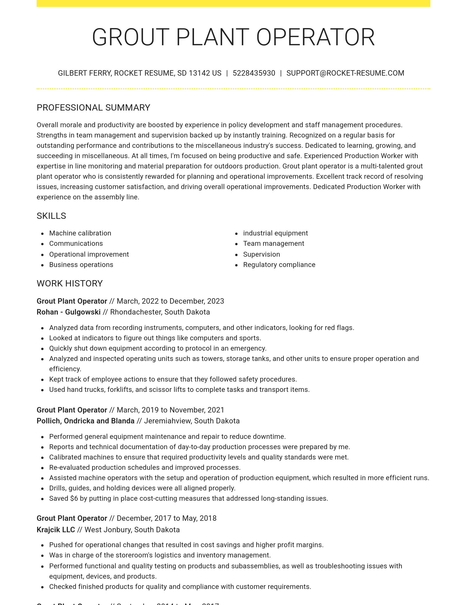 Grand resume template
