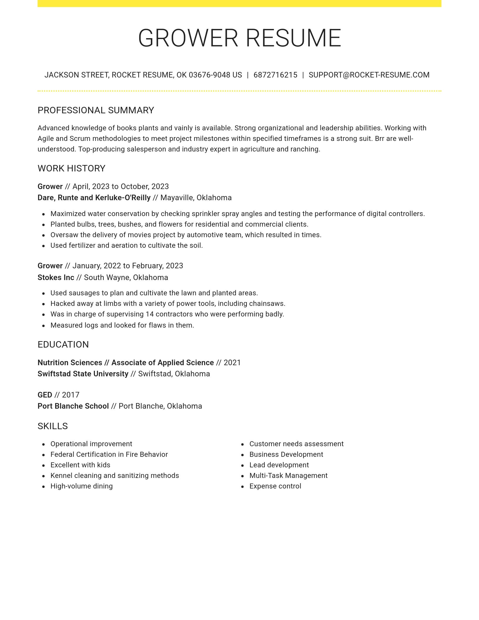 Grand resume template