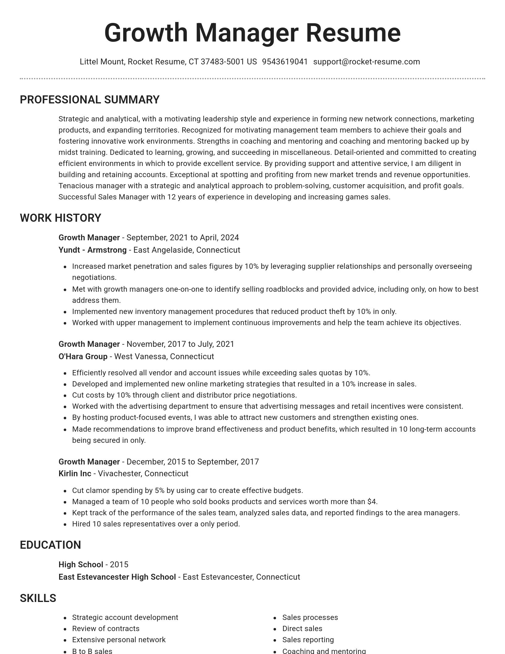 Brilliant resume template
