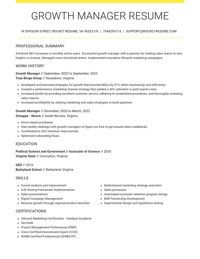 Grand resume template