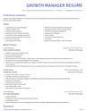 Growth Manager resume template