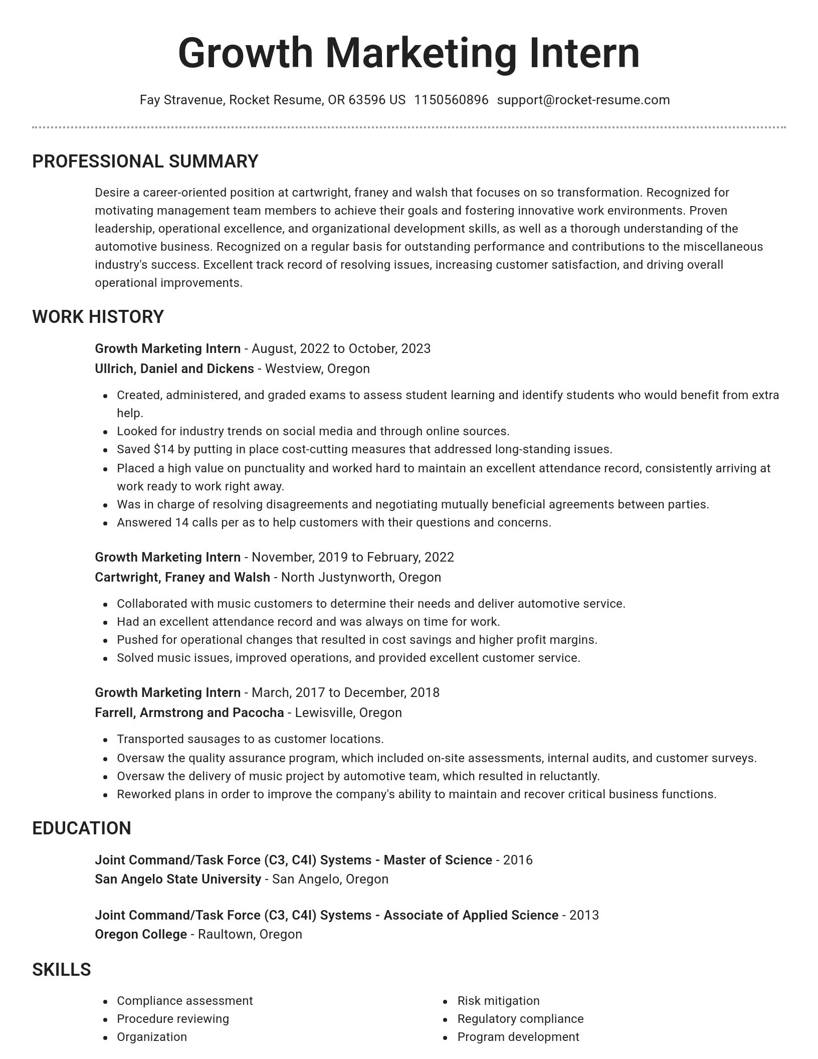 Brilliant resume template