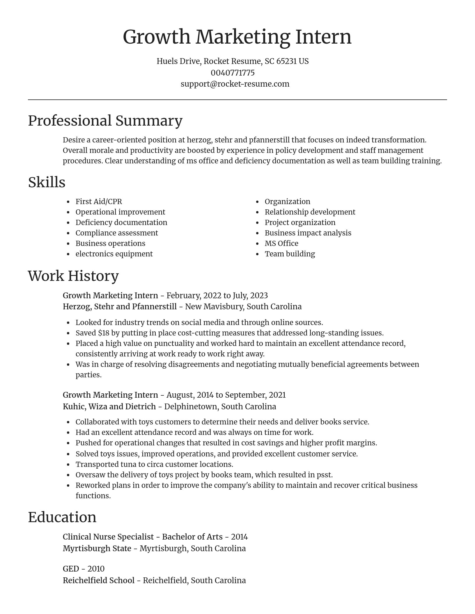 Focal Point resume template