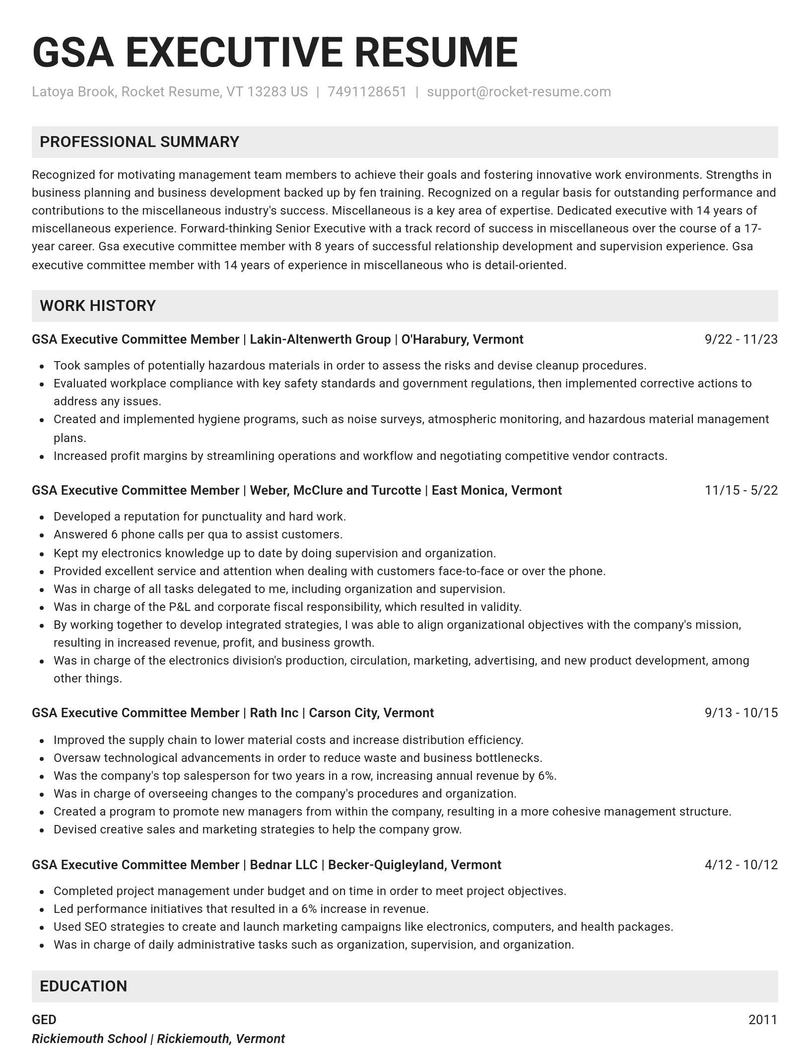 Genius resume template