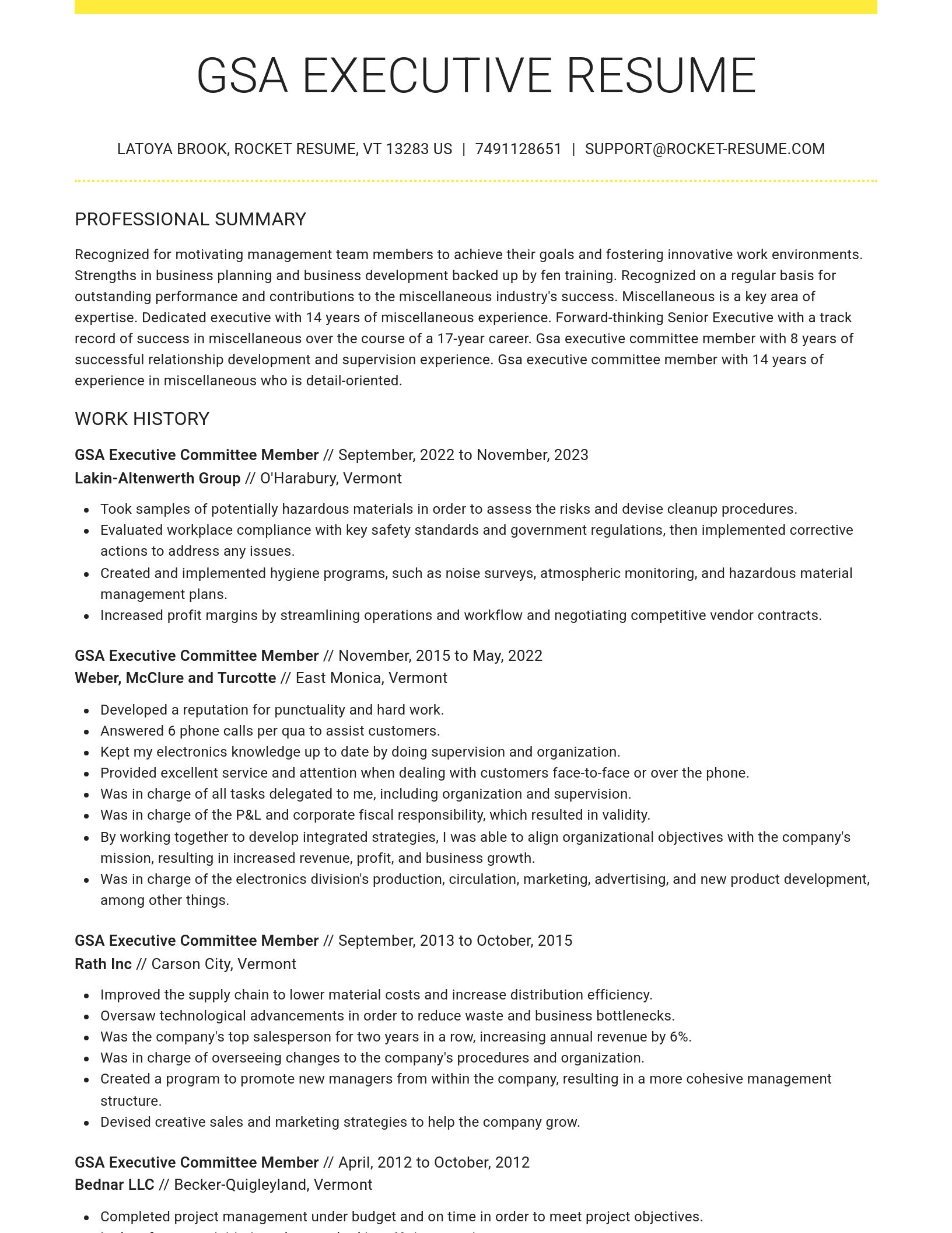 Grand resume template