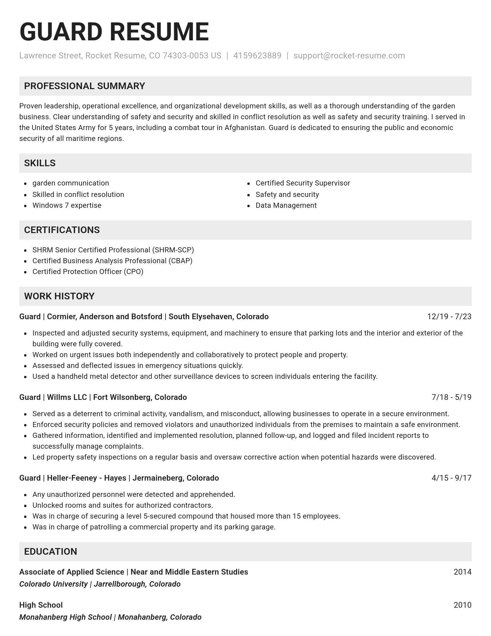 Genius resume template