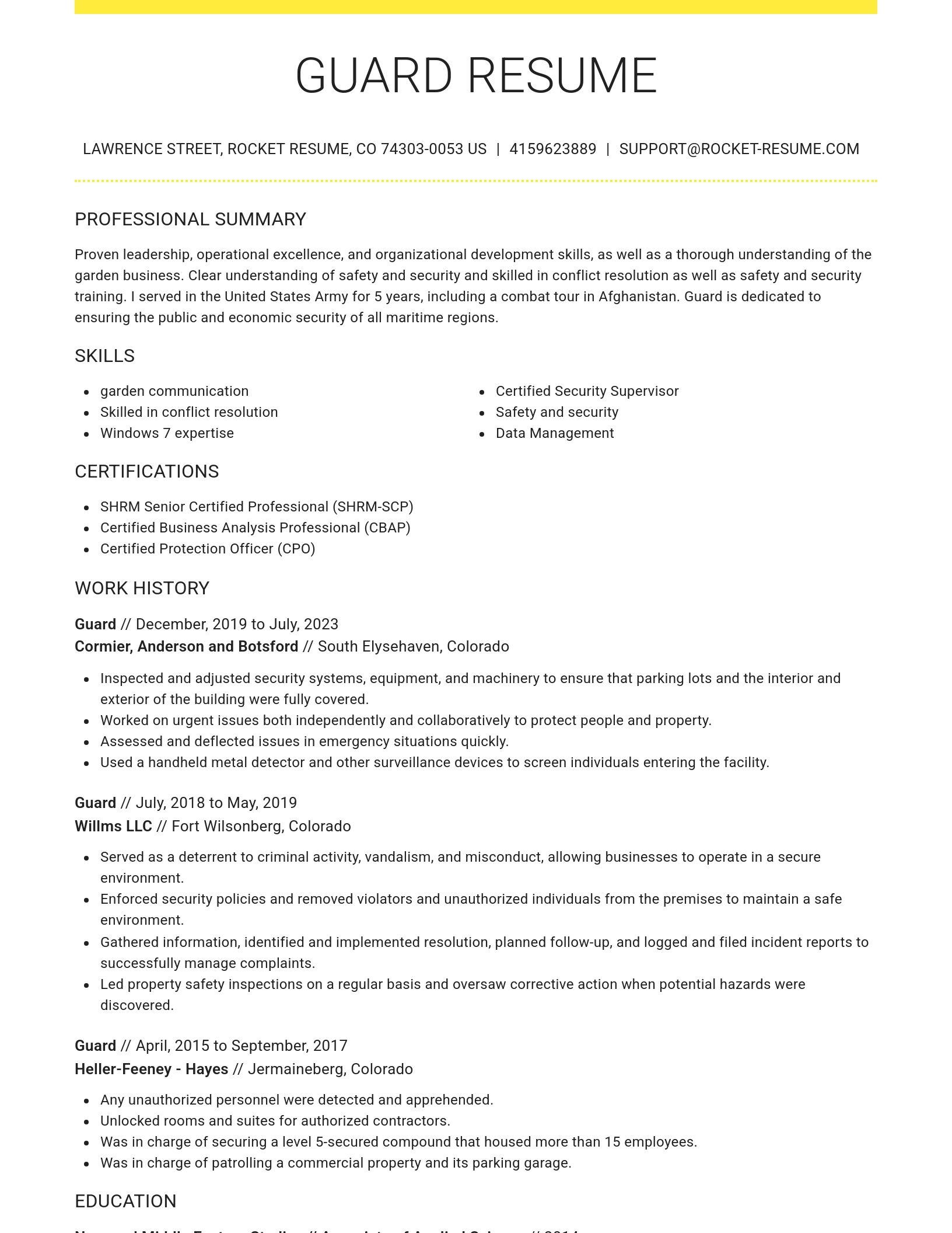Grand resume template