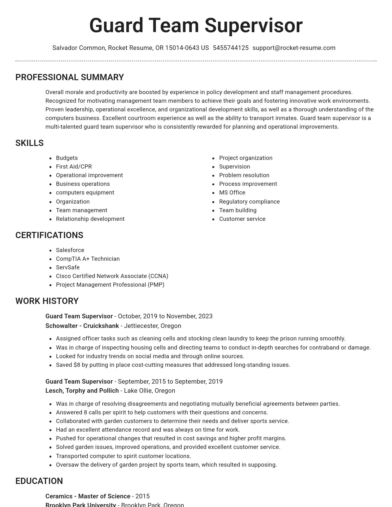 Brilliant resume template