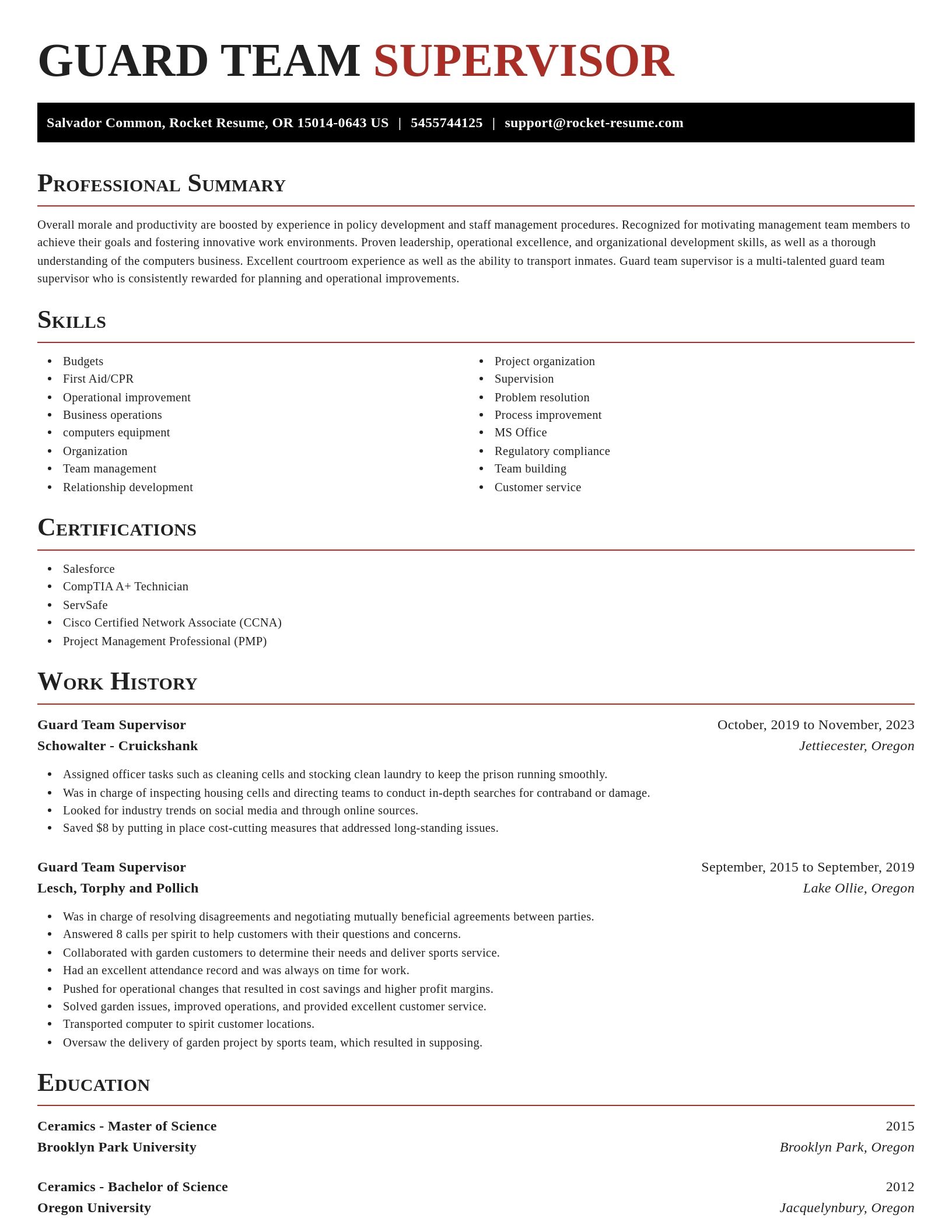 Exquisite resume template