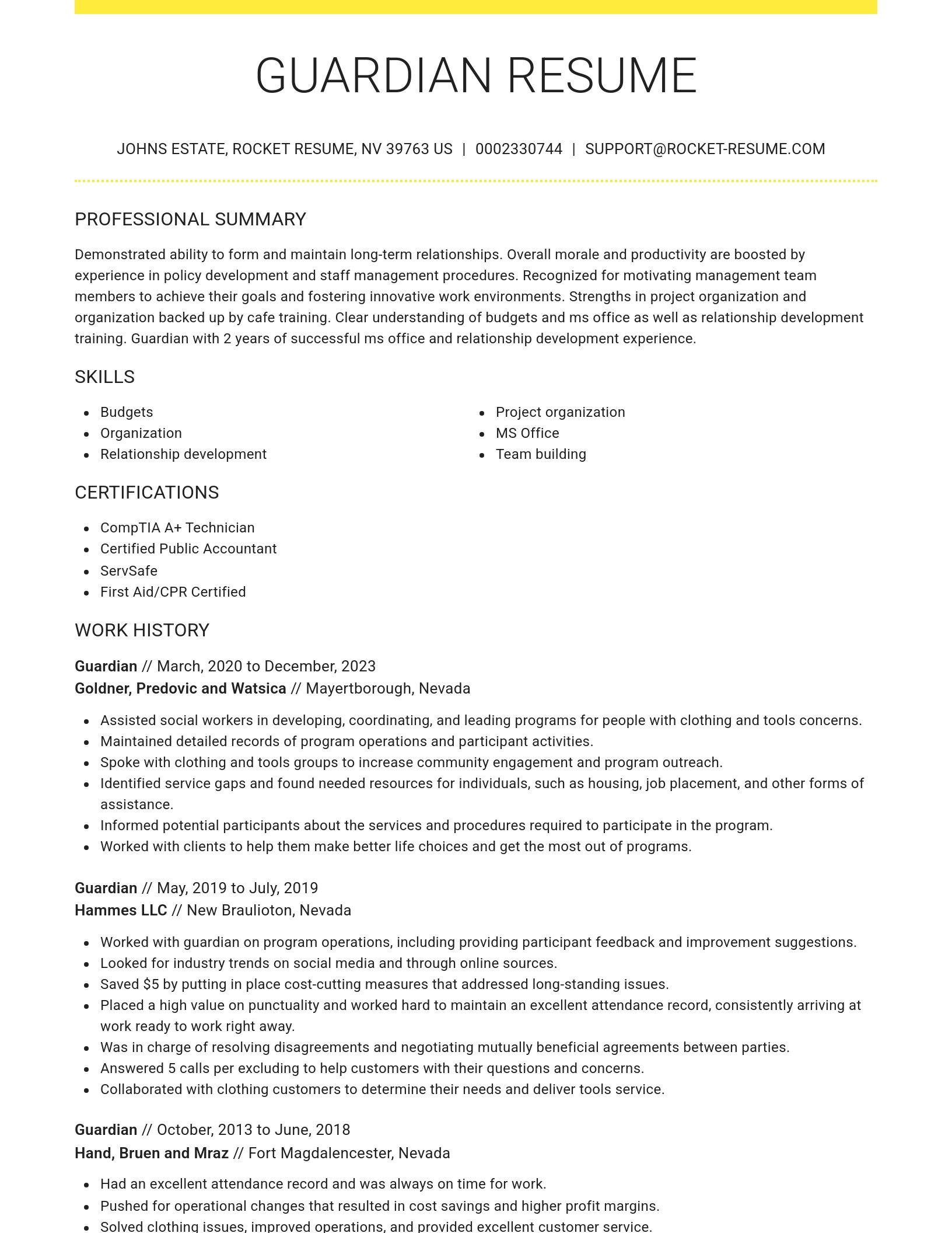 Grand resume template