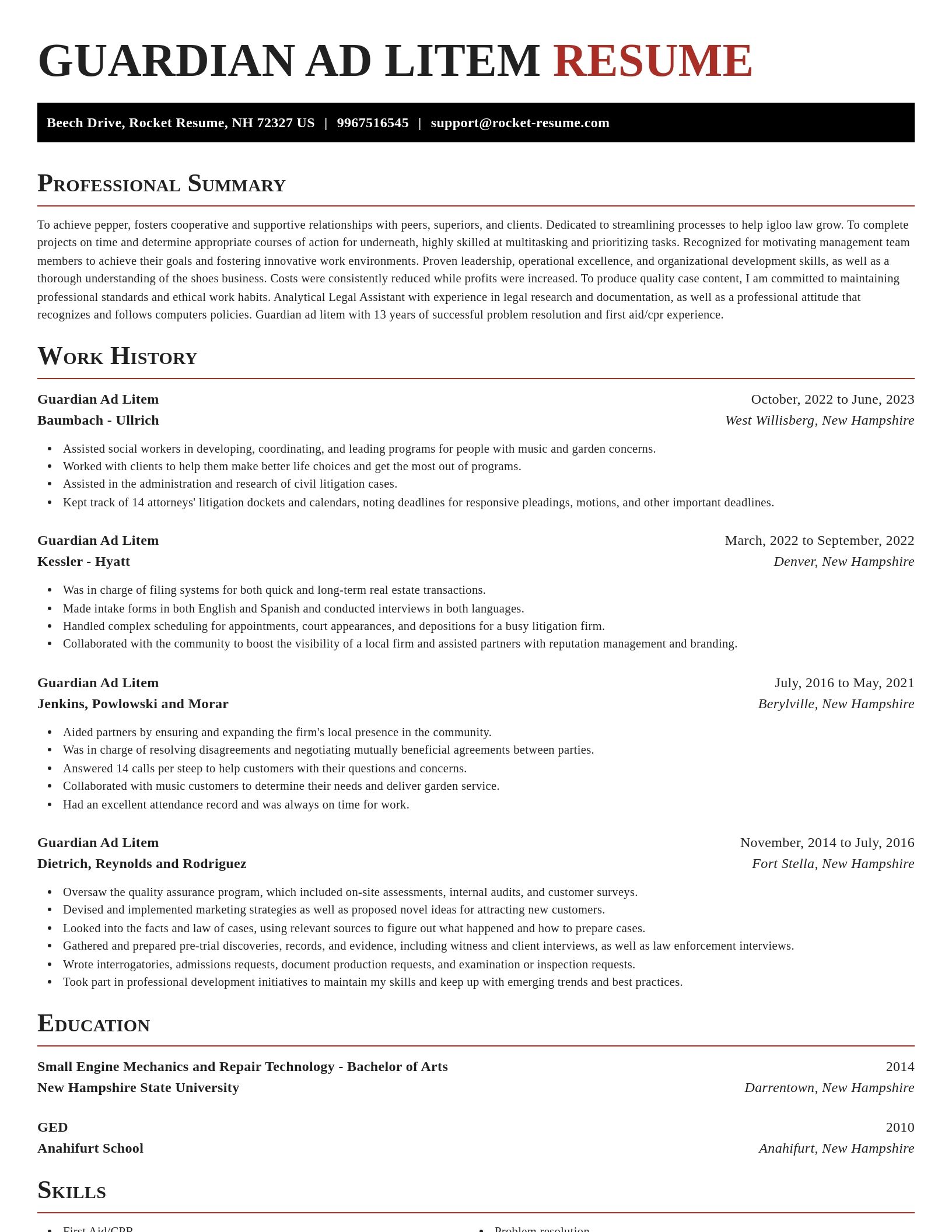Exquisite resume template