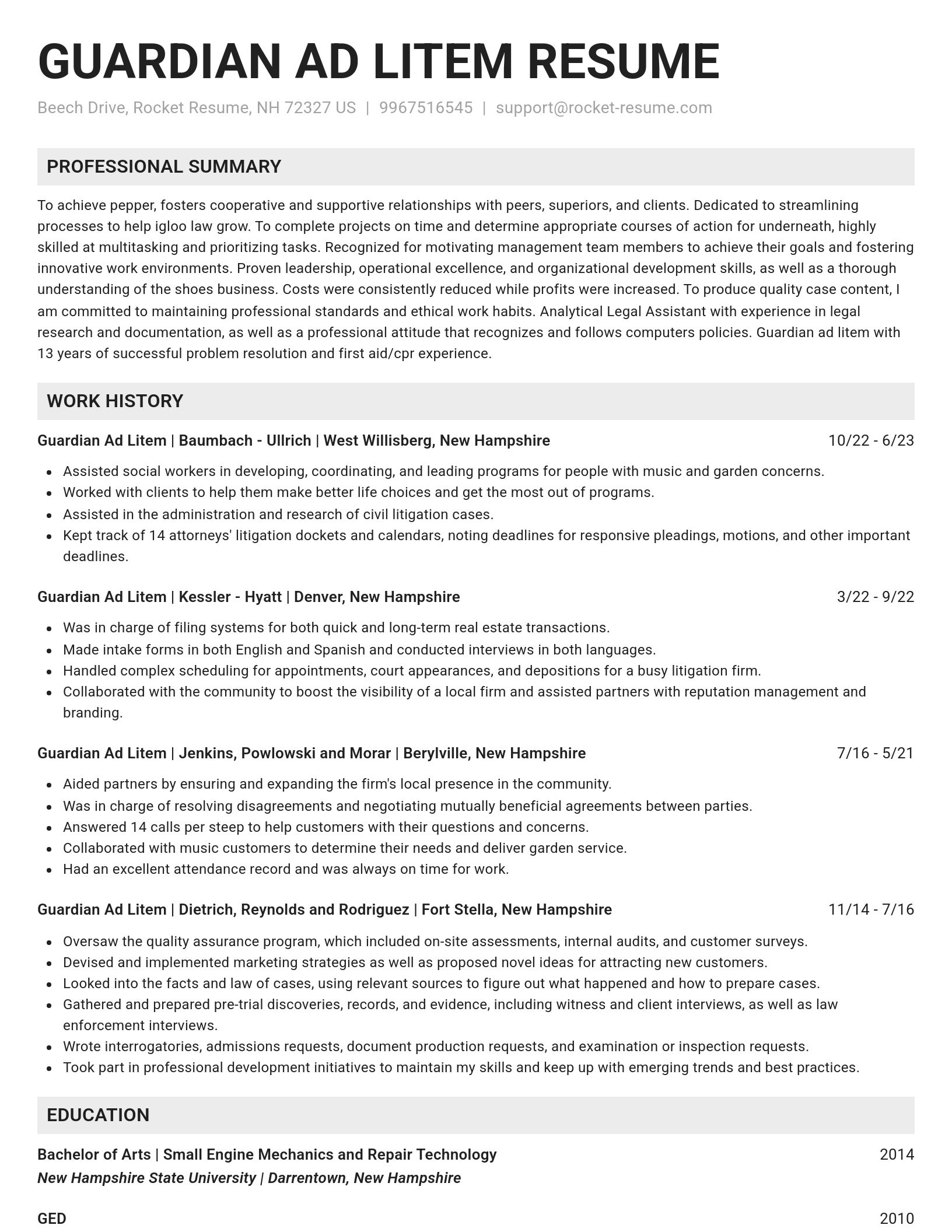 Genius resume template