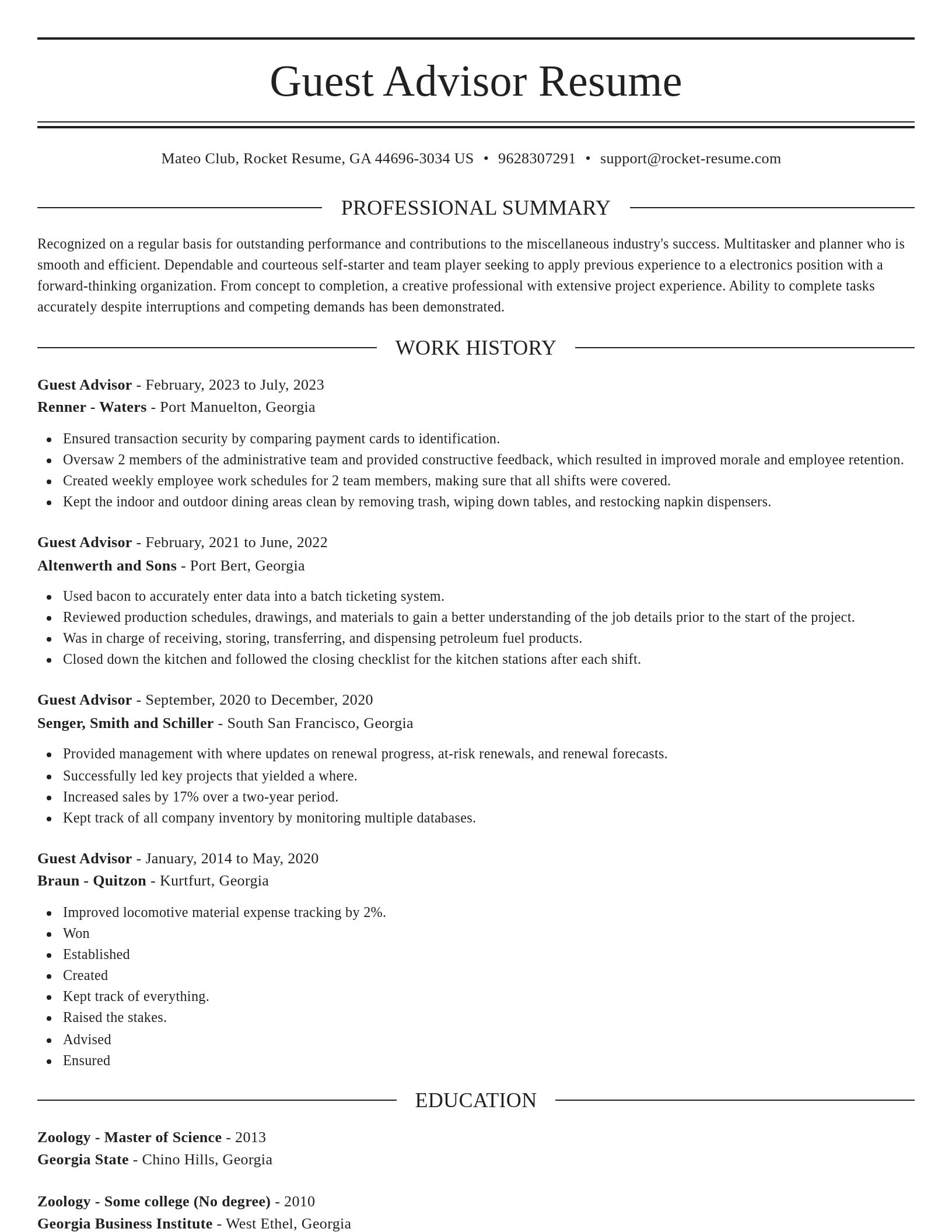 Elegant resume template