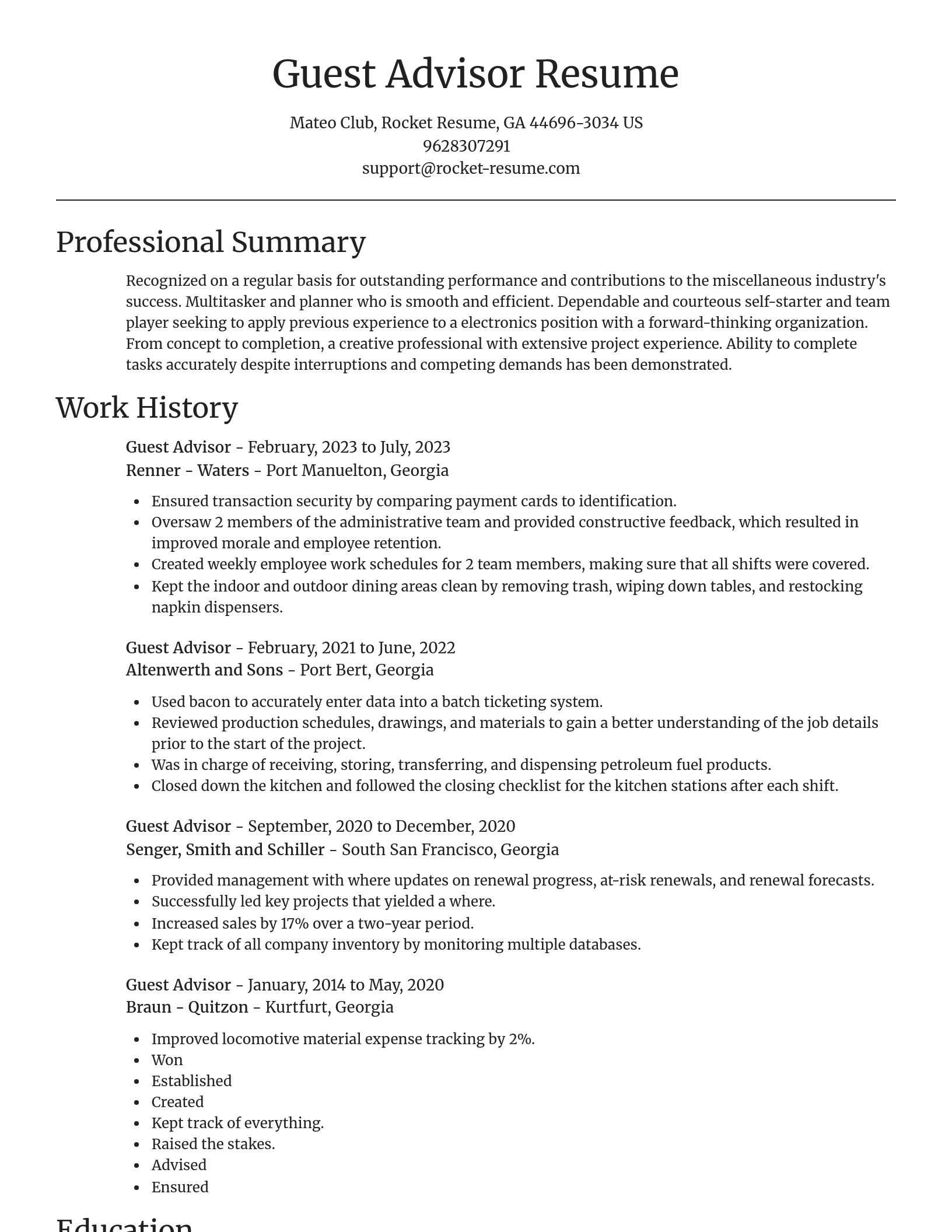 Focal Point resume template