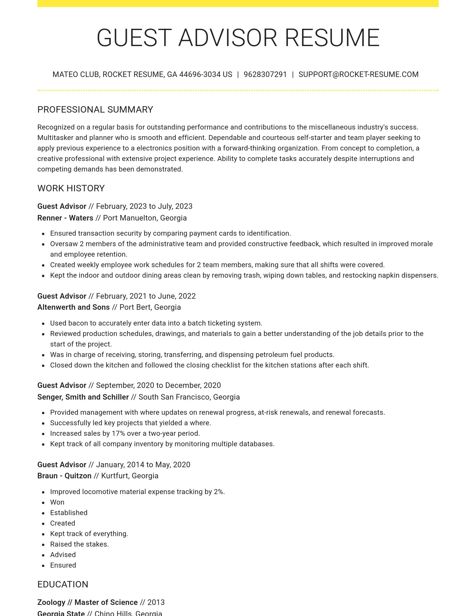 Grand resume template