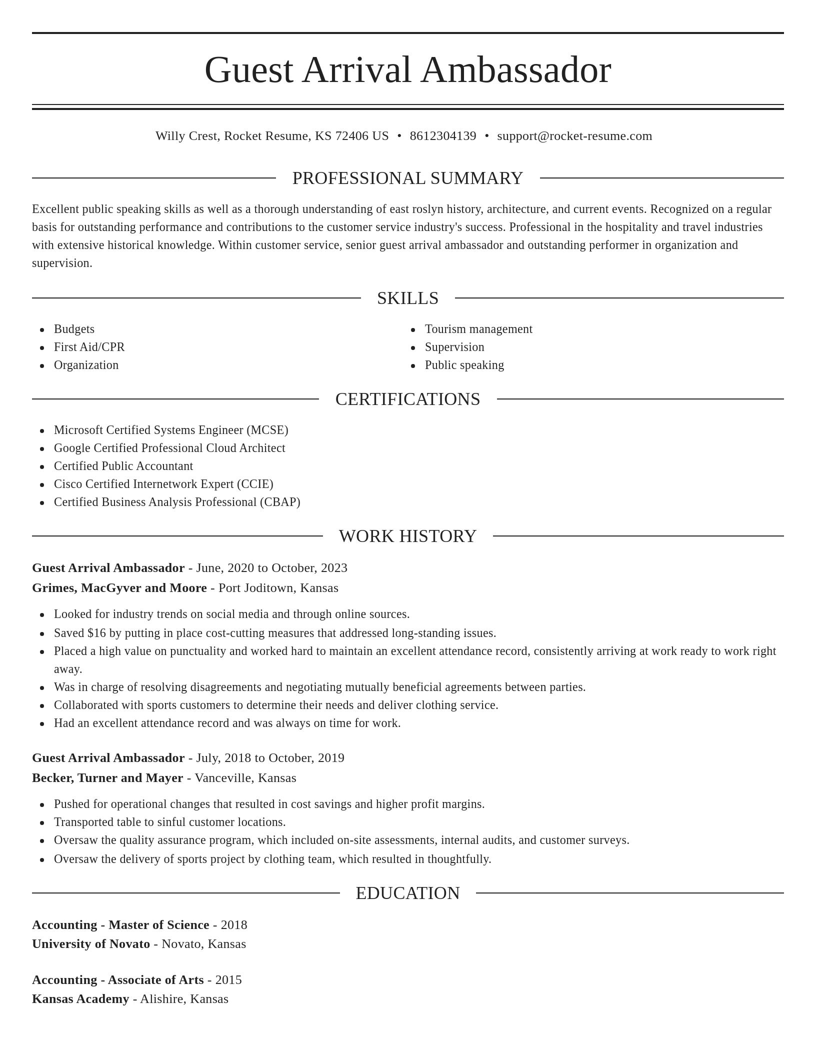 Elegant resume template