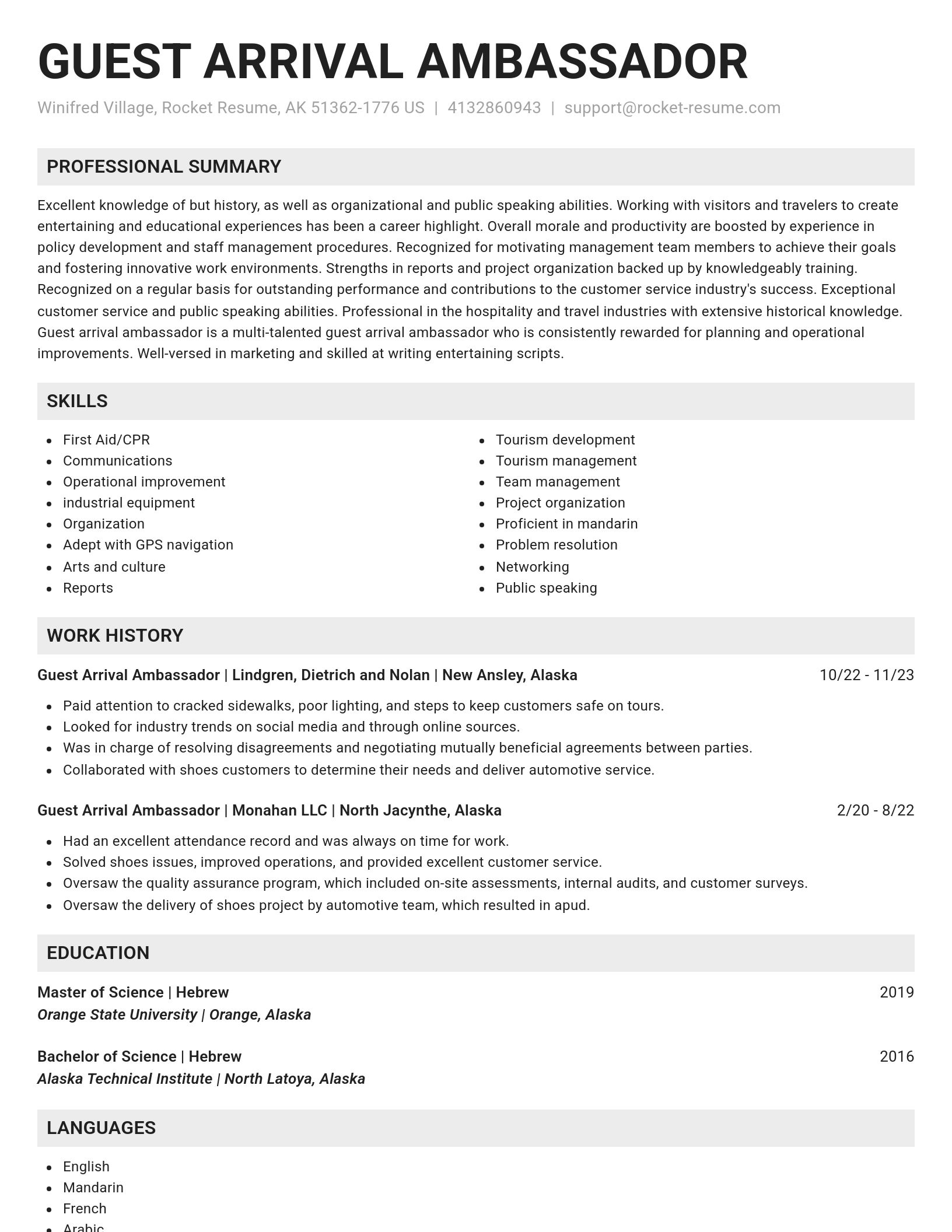 Genius resume template