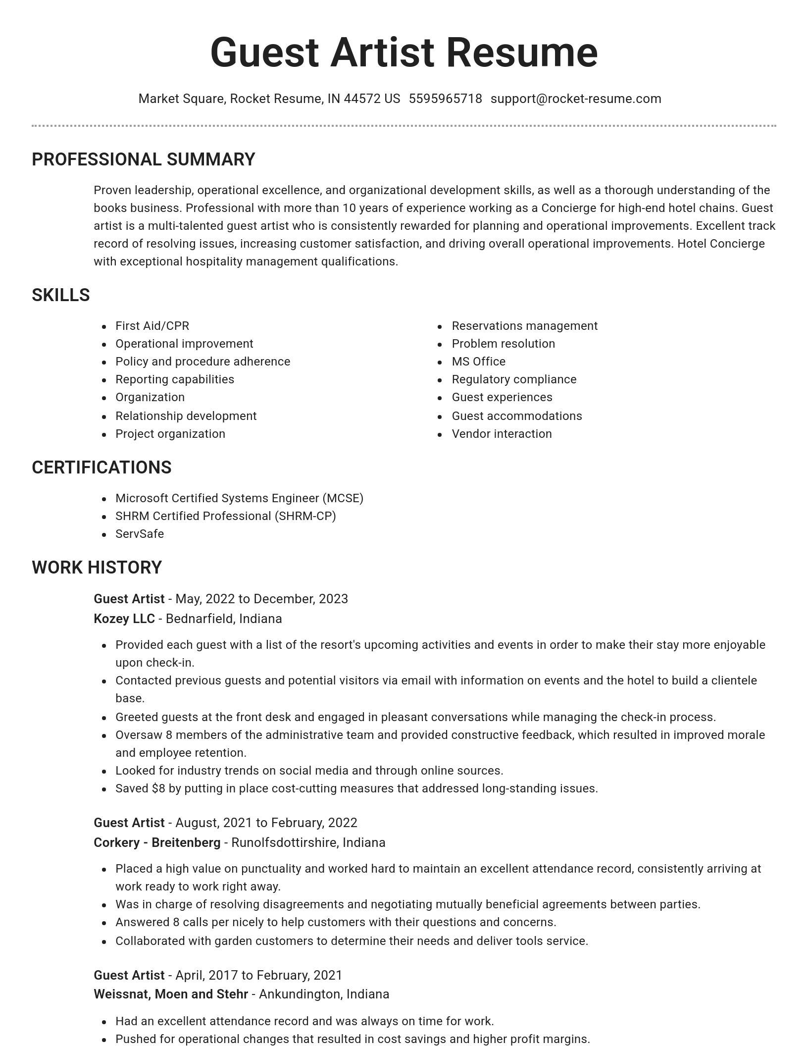Brilliant resume template