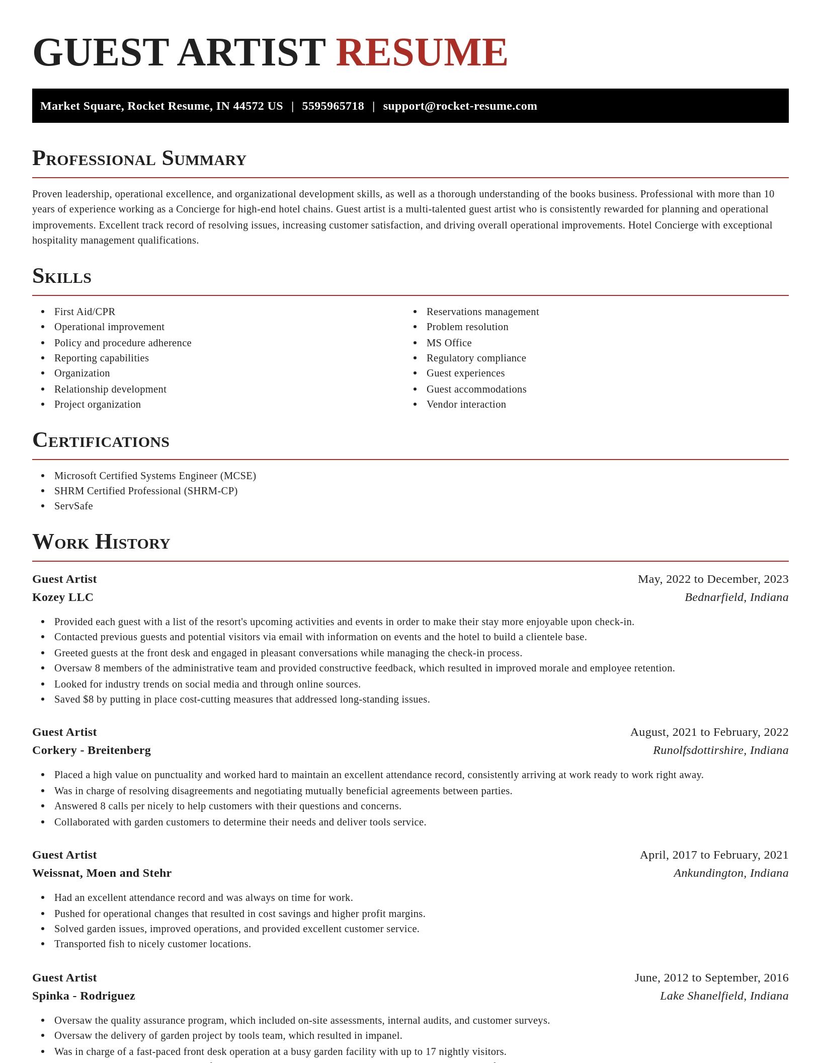 Exquisite resume template