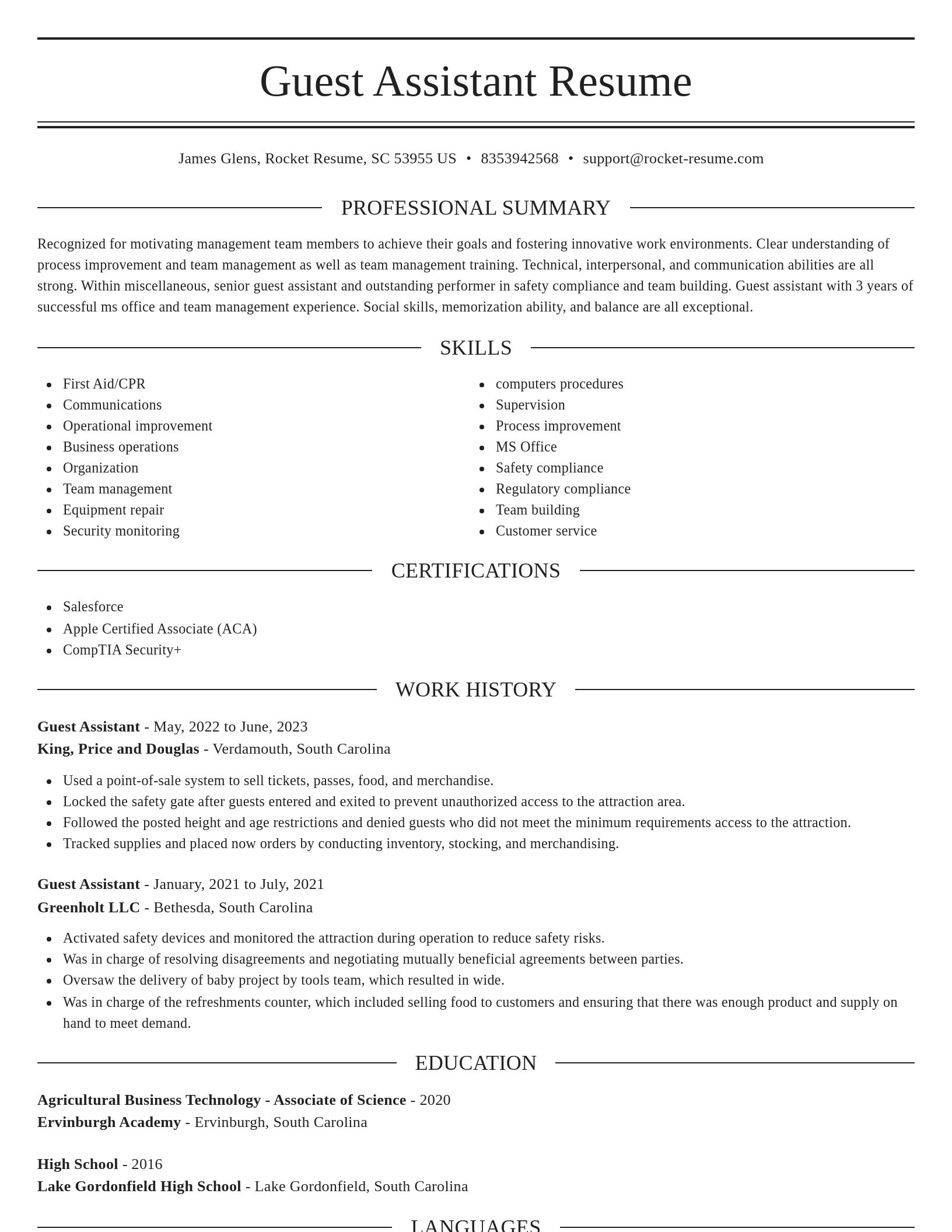 Elegant resume template