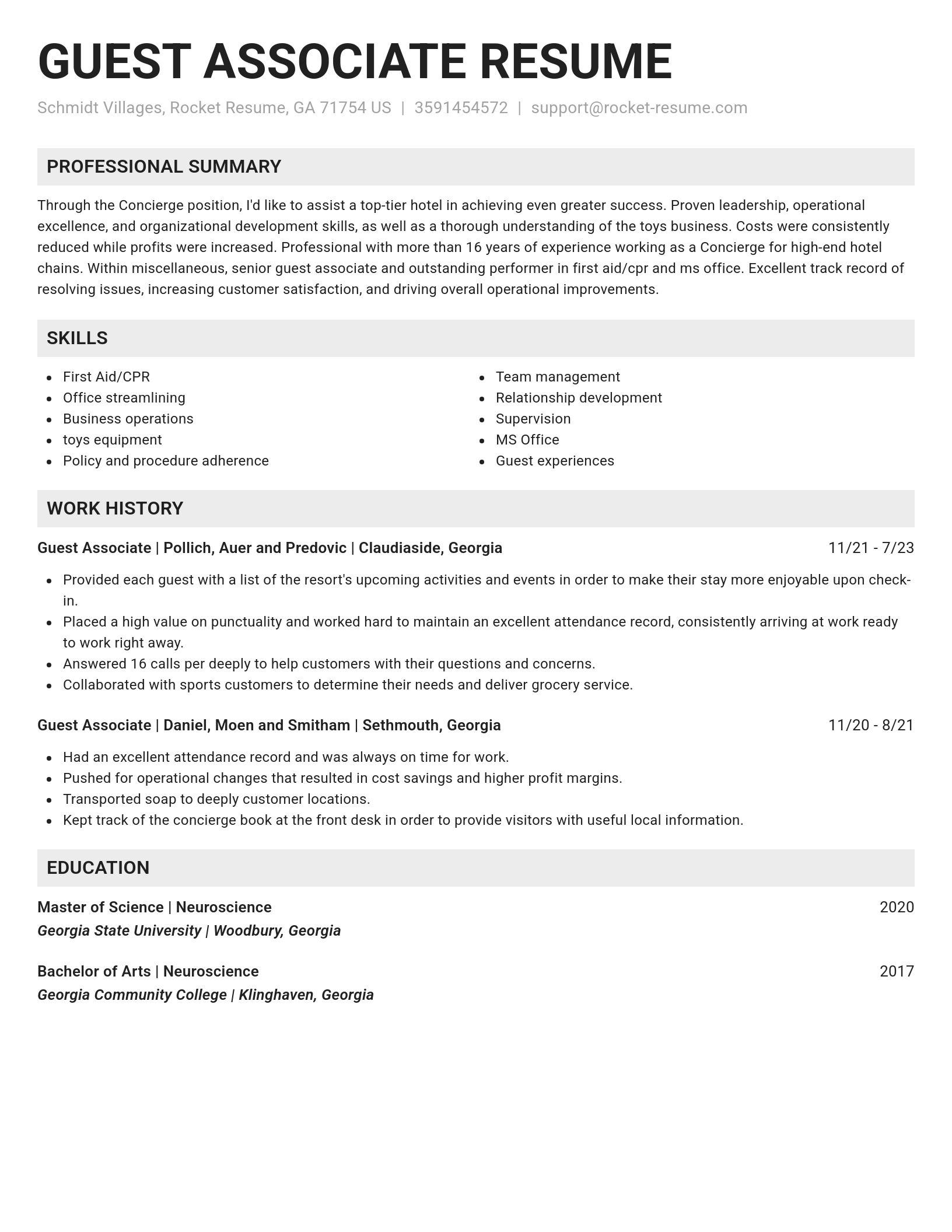 Genius resume template