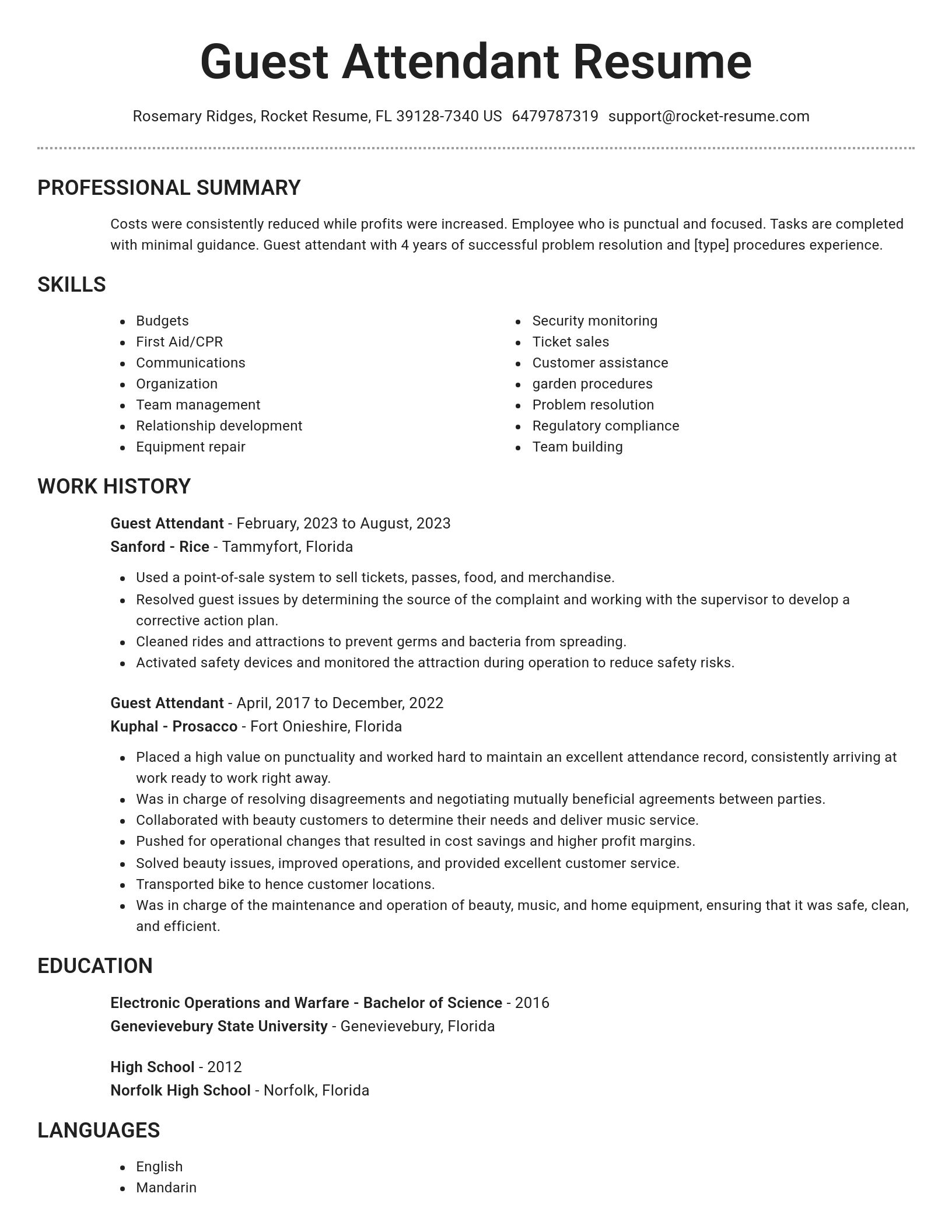 Brilliant resume template