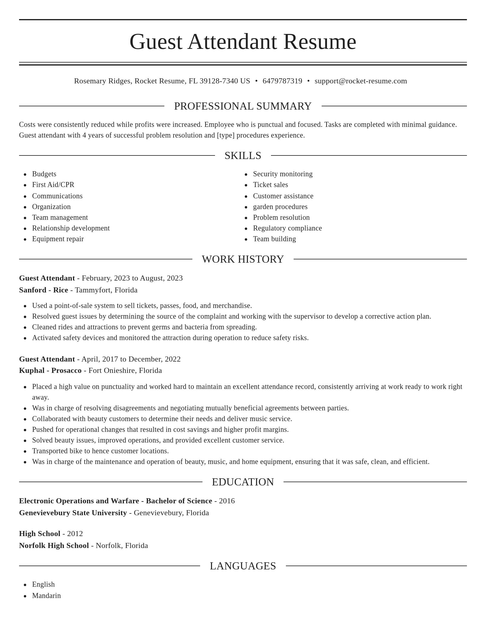 Elegant resume template