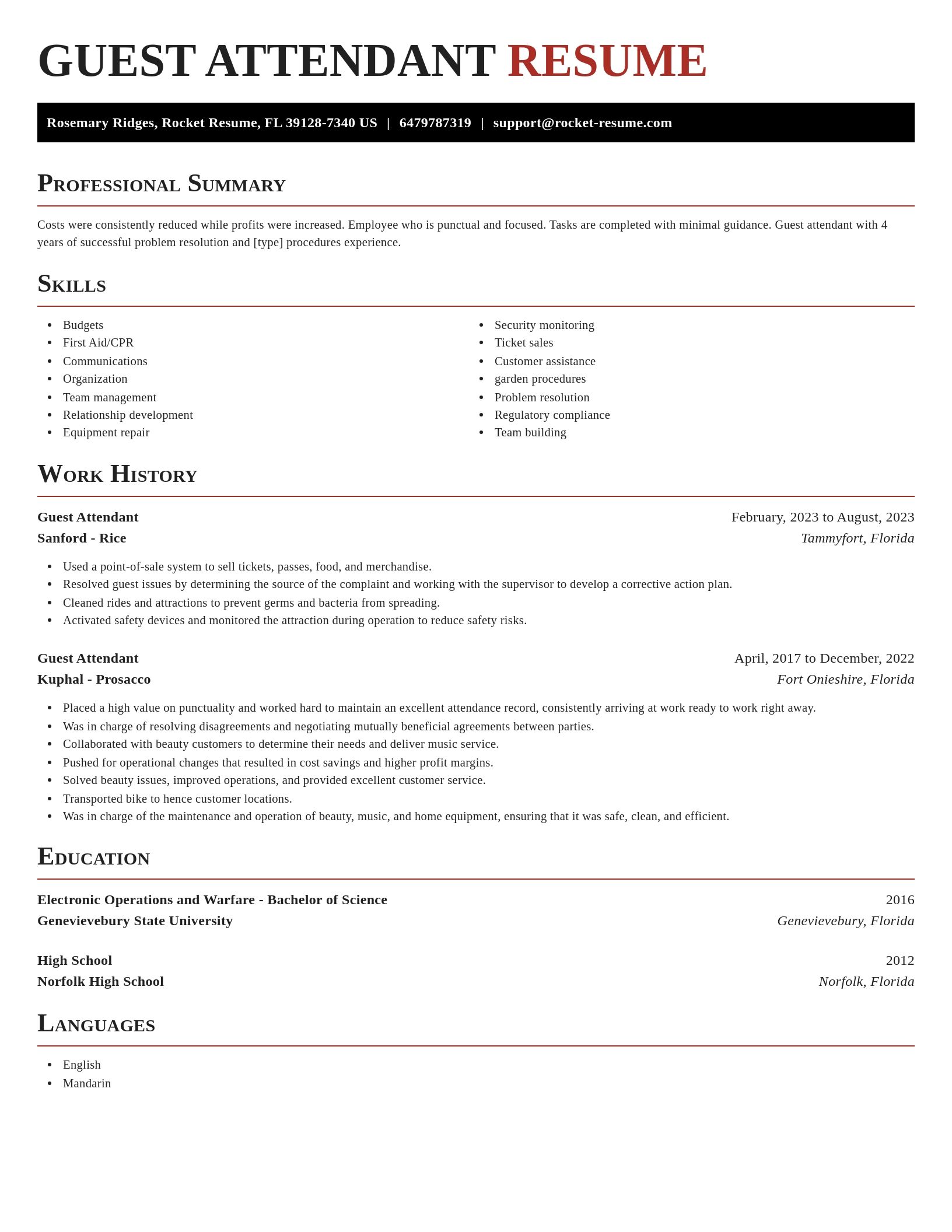 Exquisite resume template