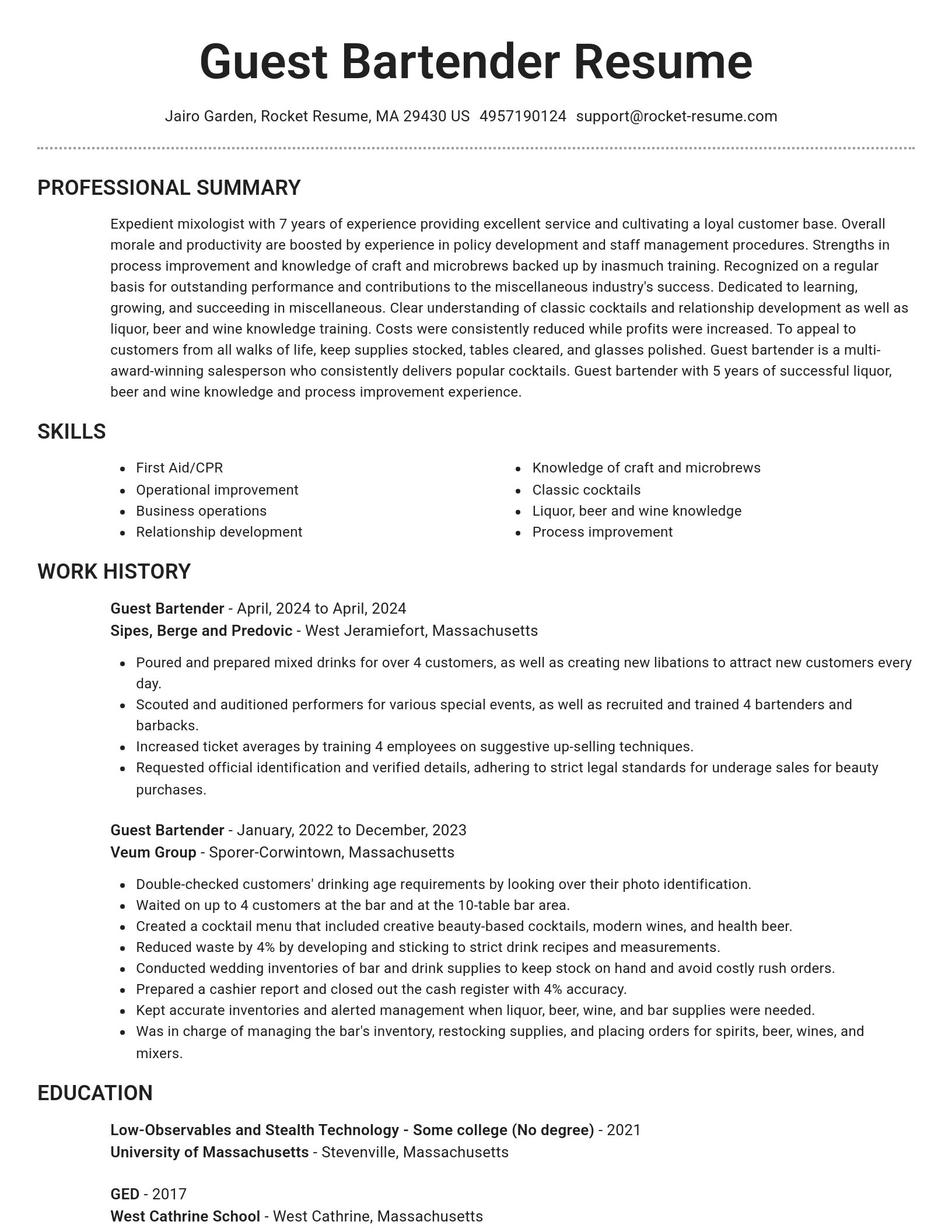 Brilliant resume template