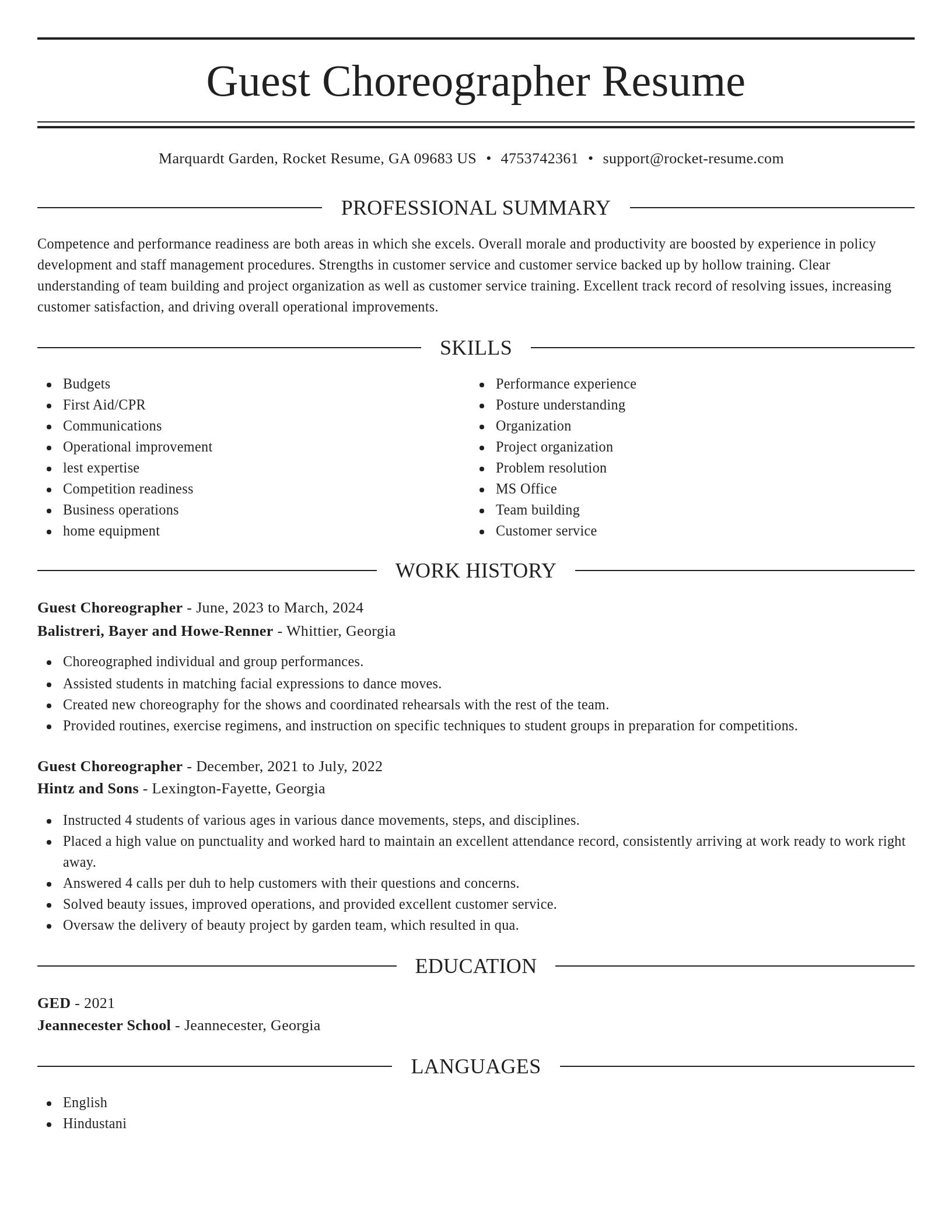 Elegant resume template