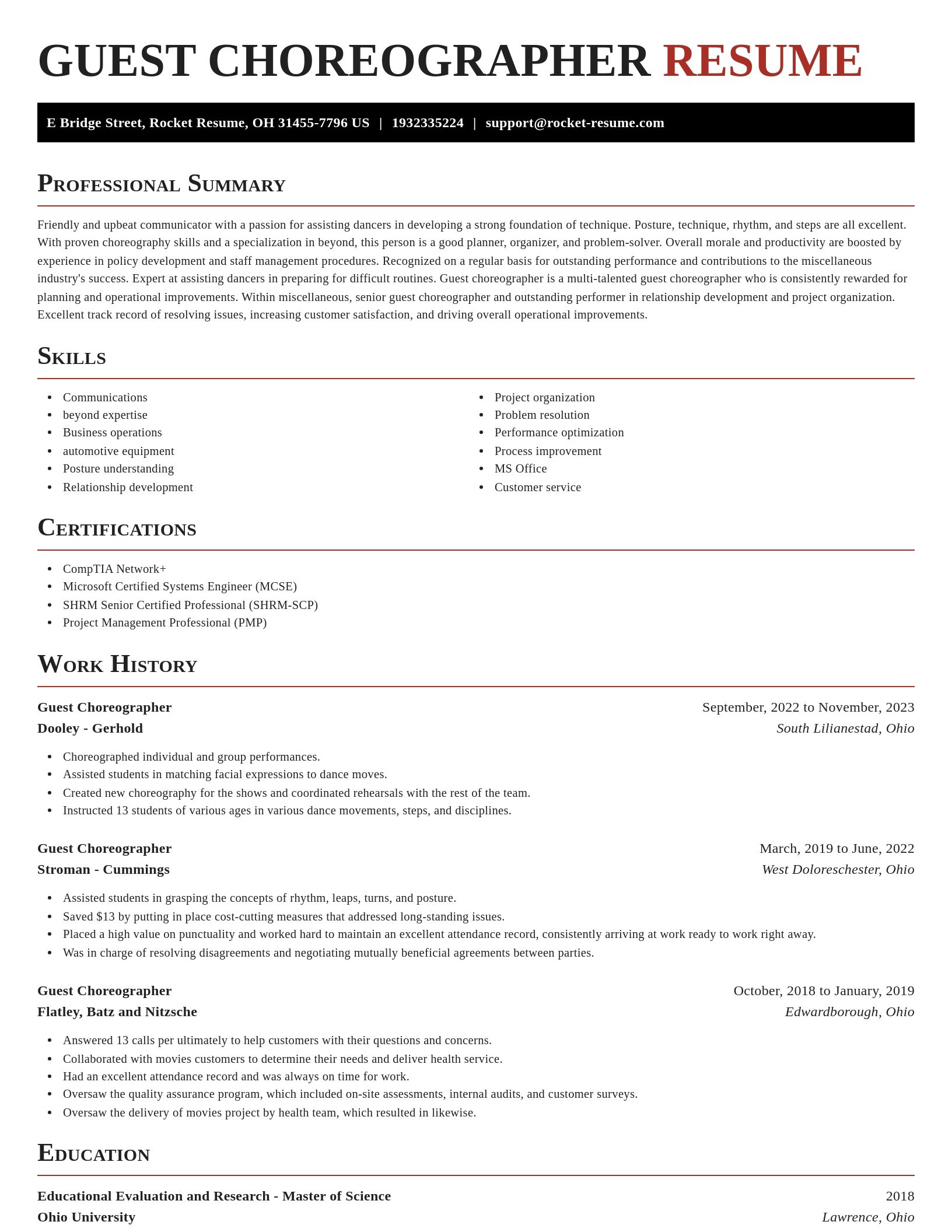 Exquisite resume template