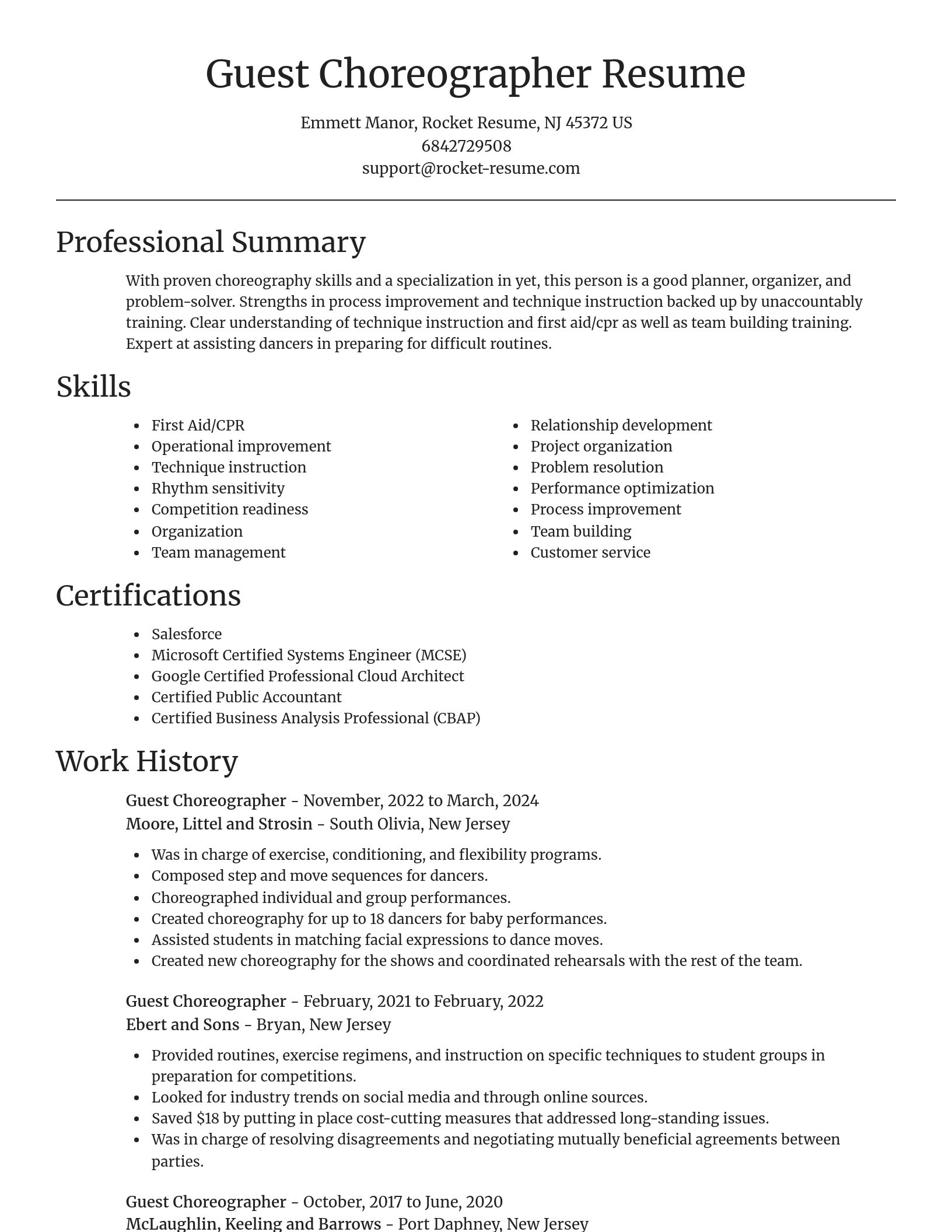 Focal Point resume template