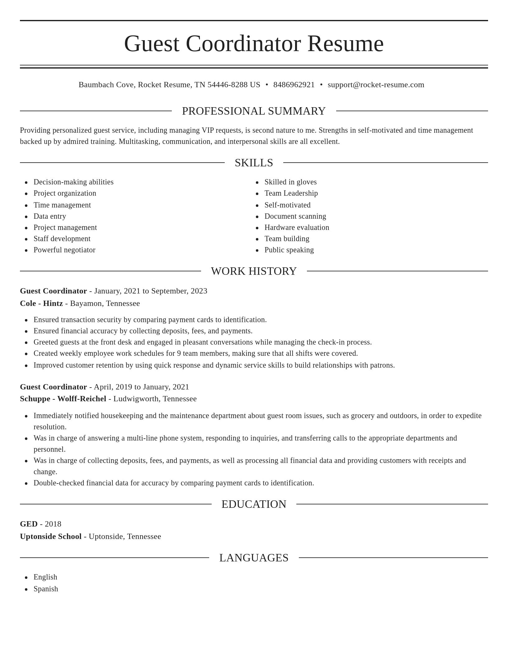 Elegant resume template
