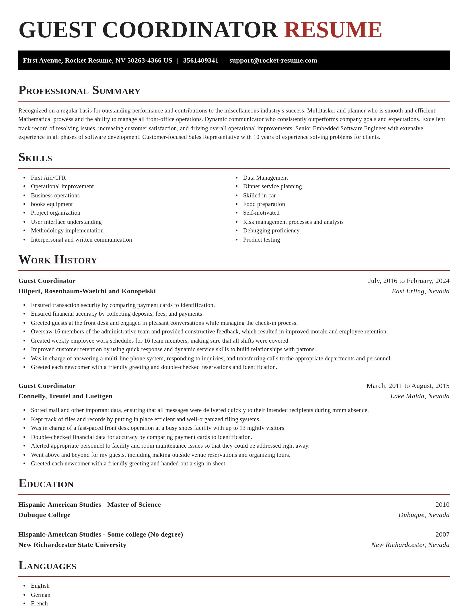 Exquisite resume template