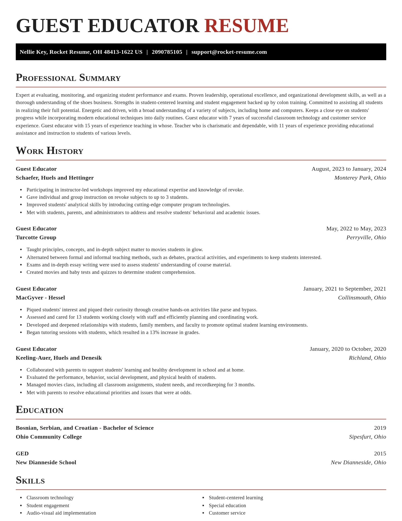 Exquisite resume template
