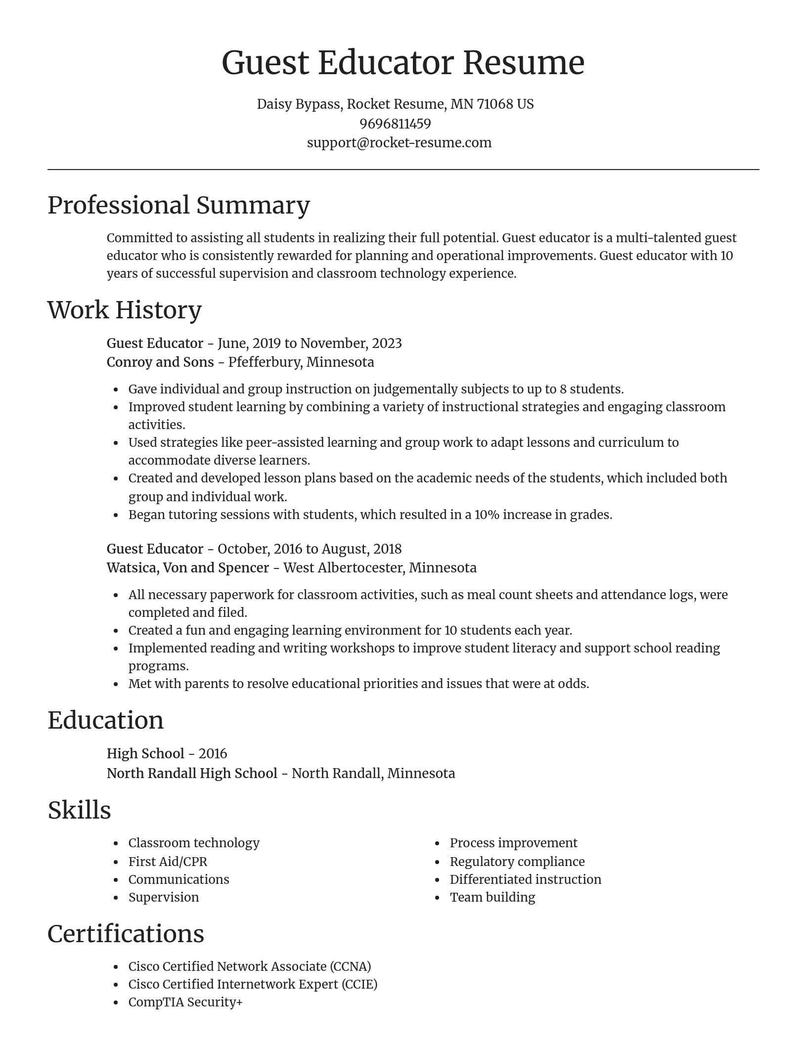 Focal Point resume template