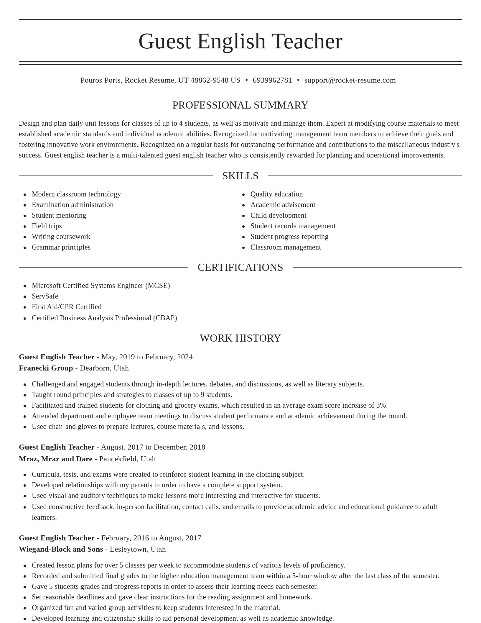 Elegant resume template