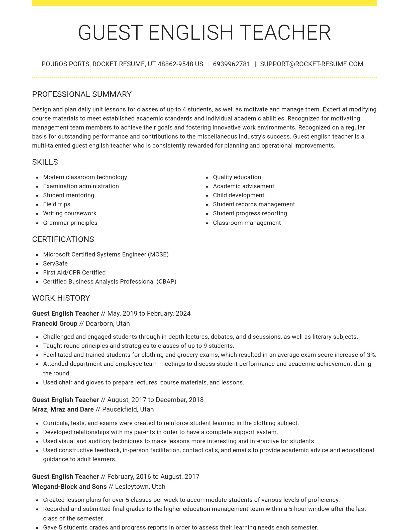 Grand resume template