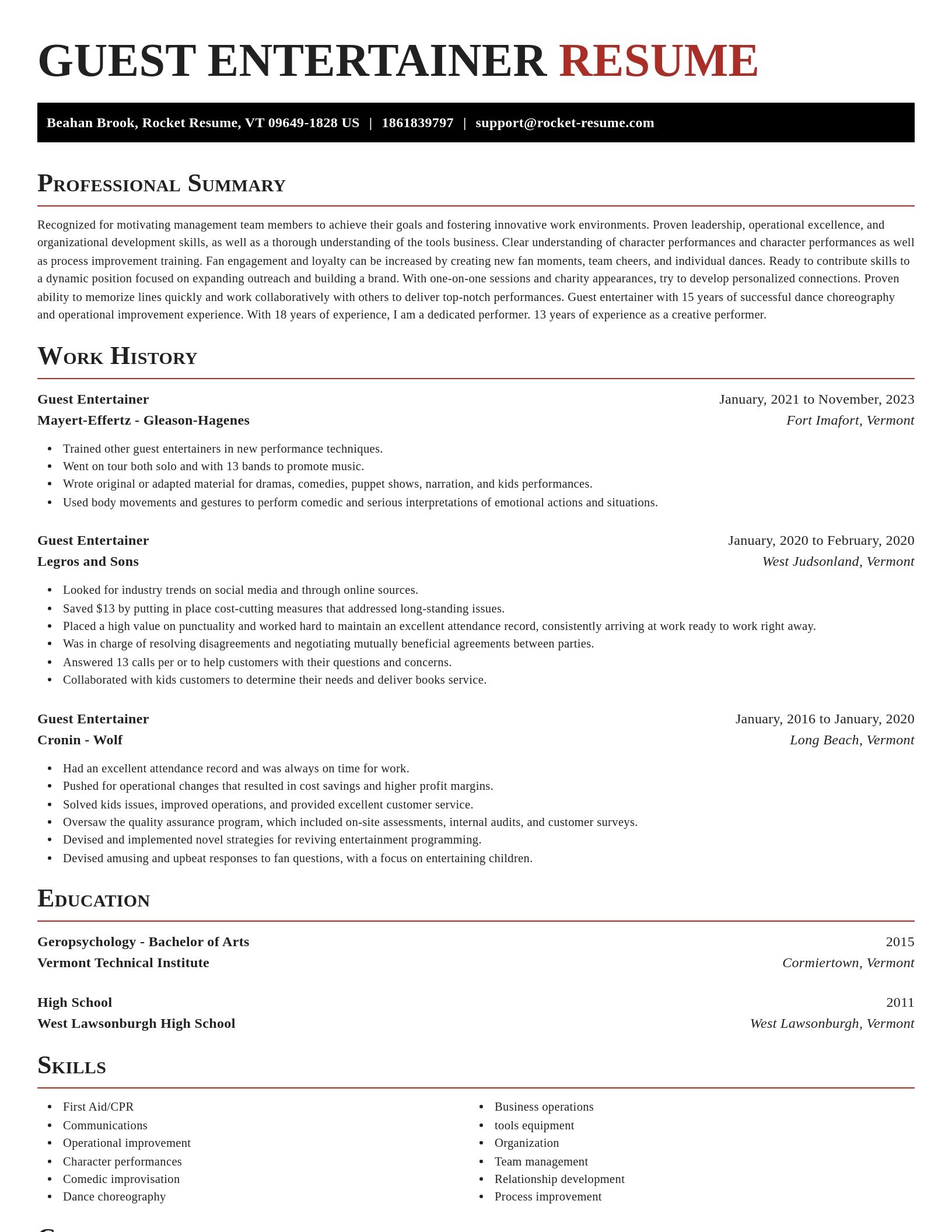 Exquisite resume template