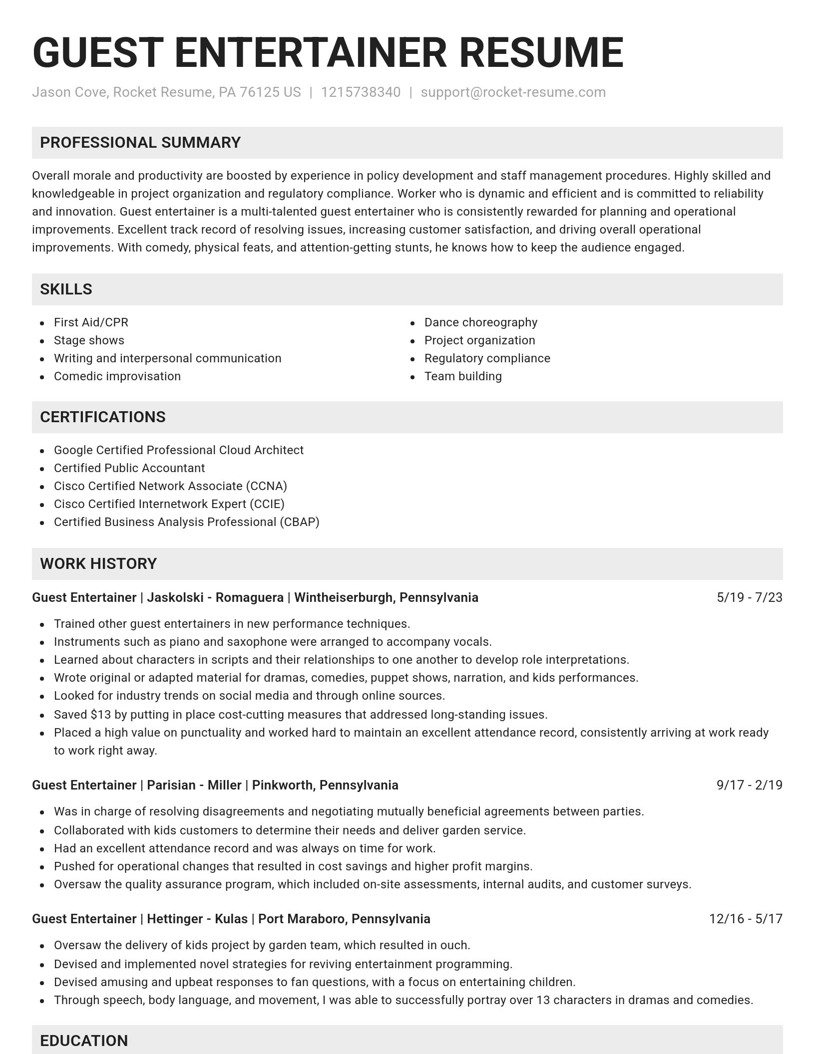 Genius resume template