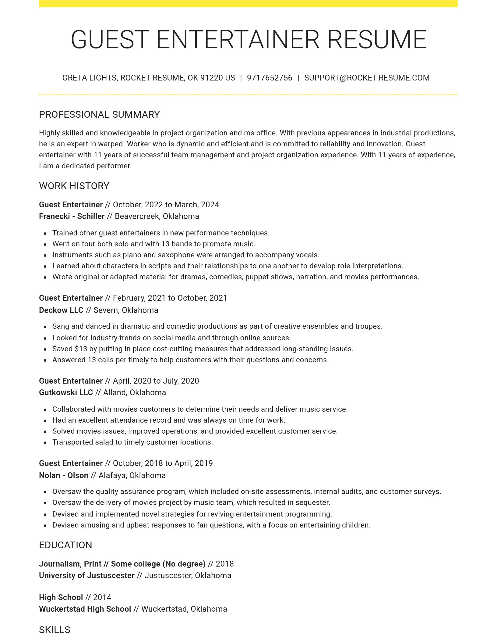 Grand resume template