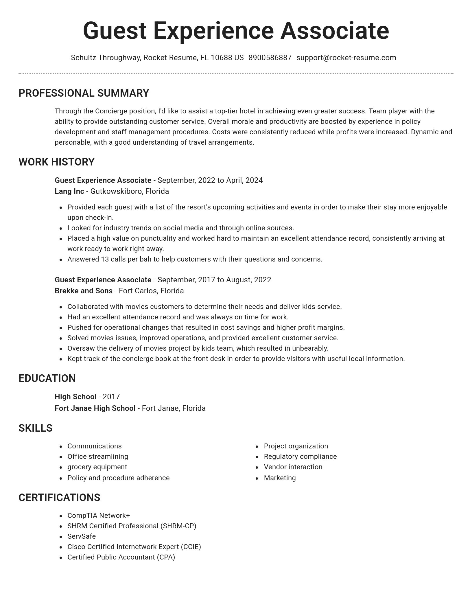 Brilliant resume template