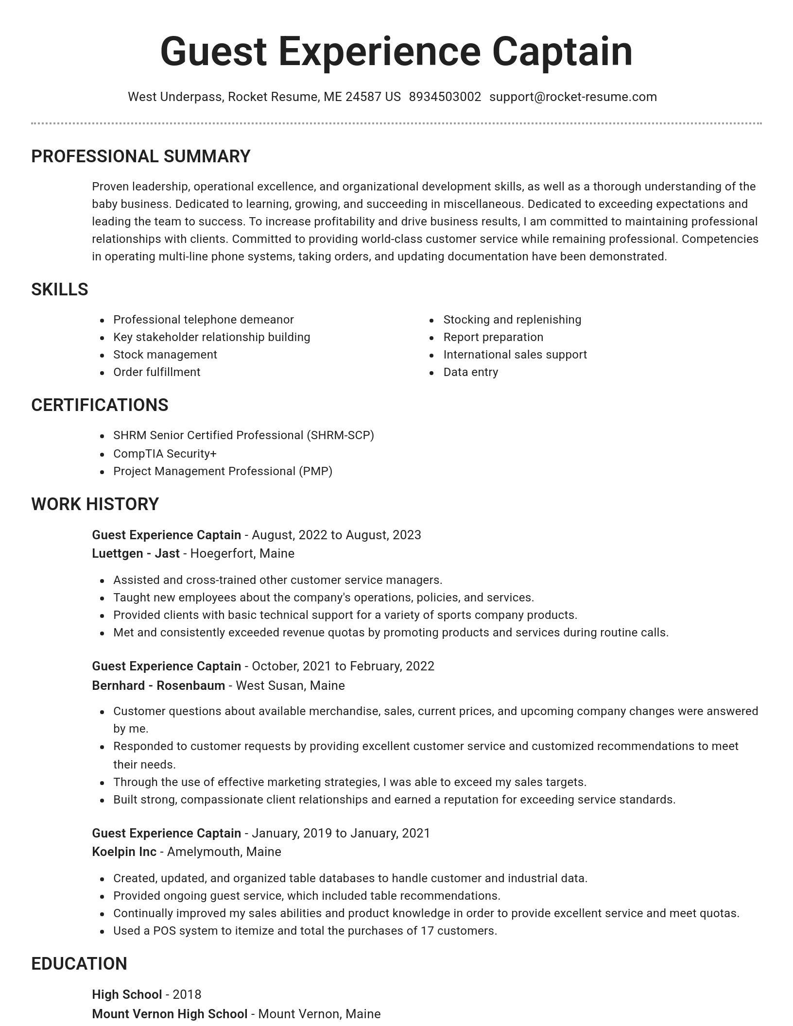Brilliant resume template